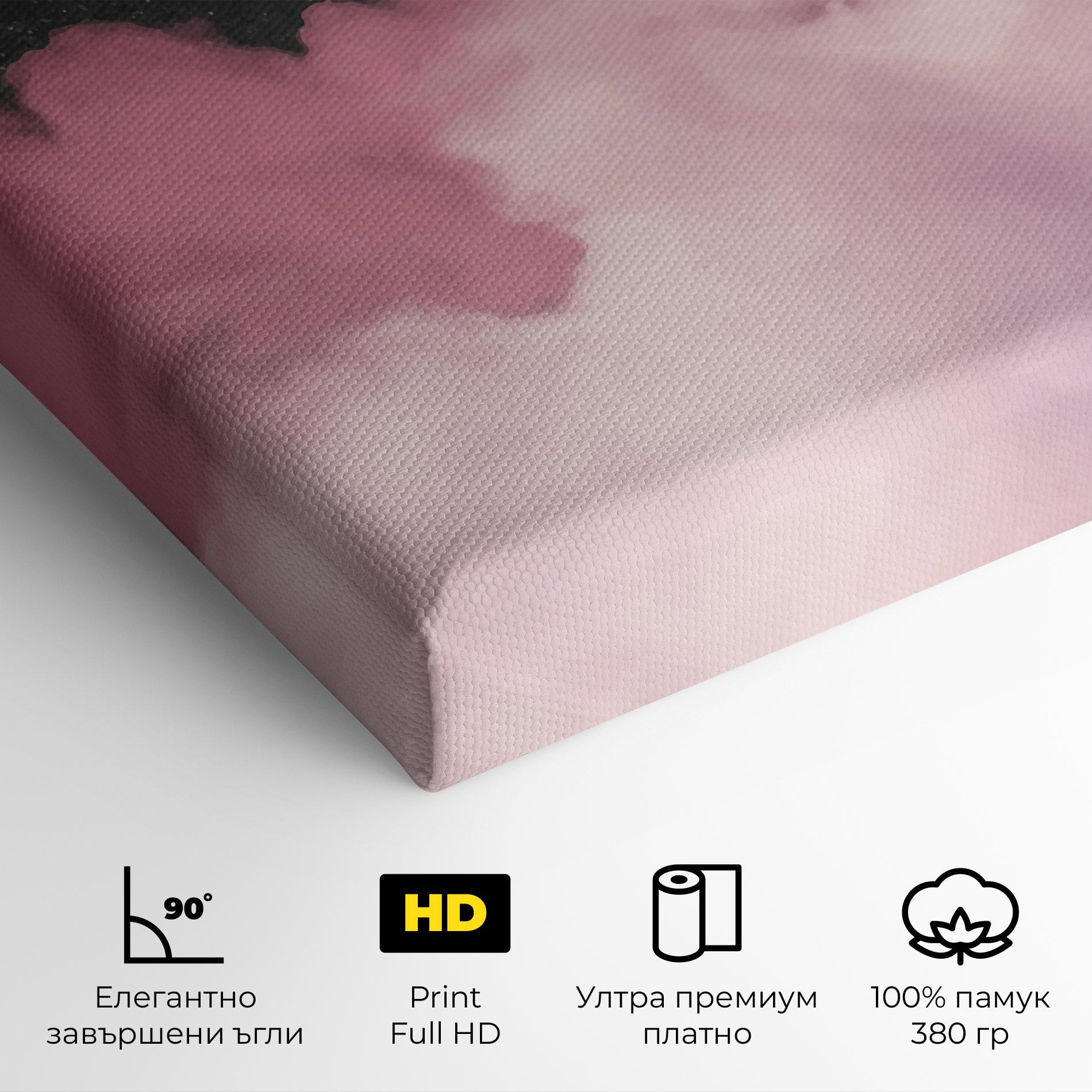 Картина на платно Clouds Watercolor Purple mockup 4