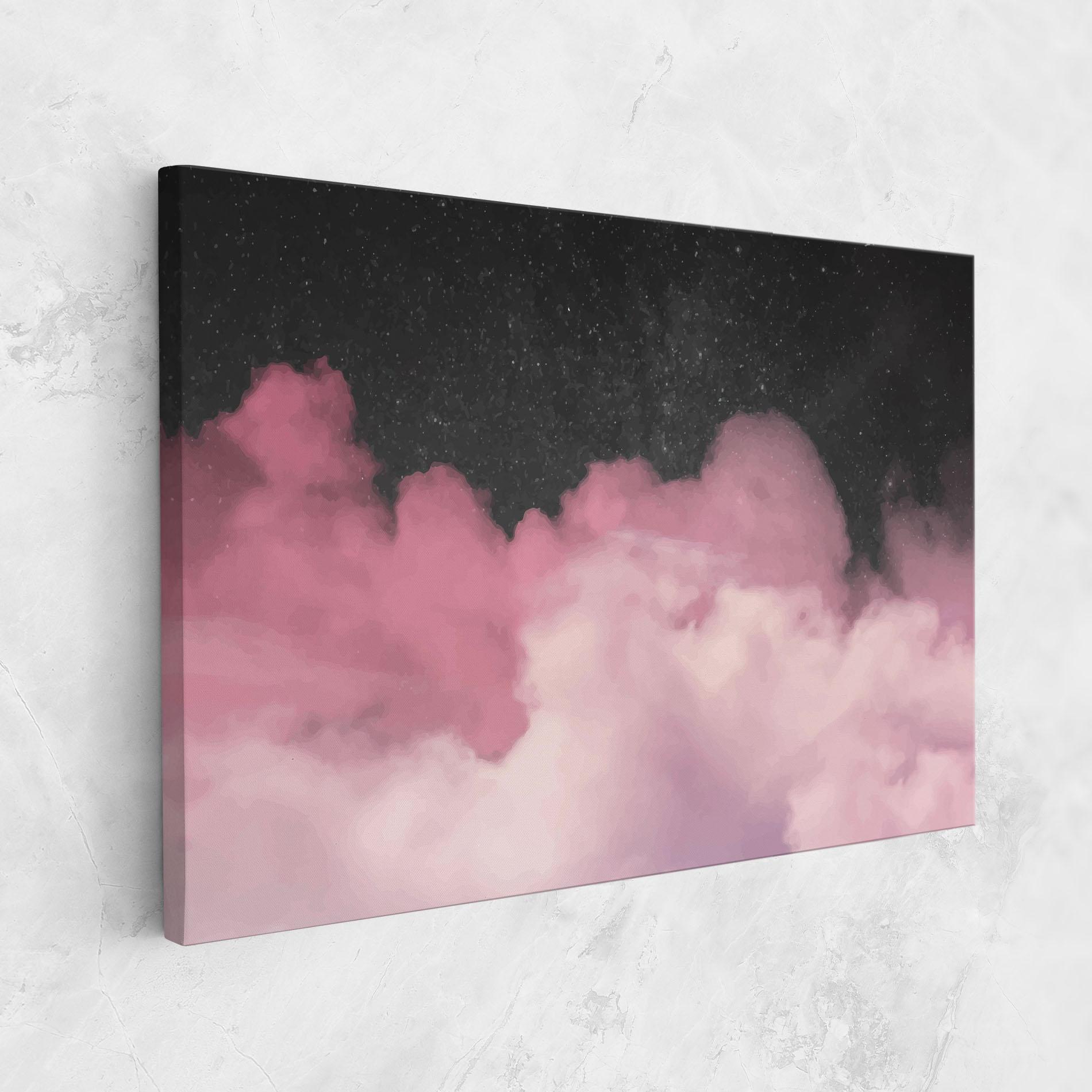 Картина на платно Clouds Watercolor Purple mockup 1