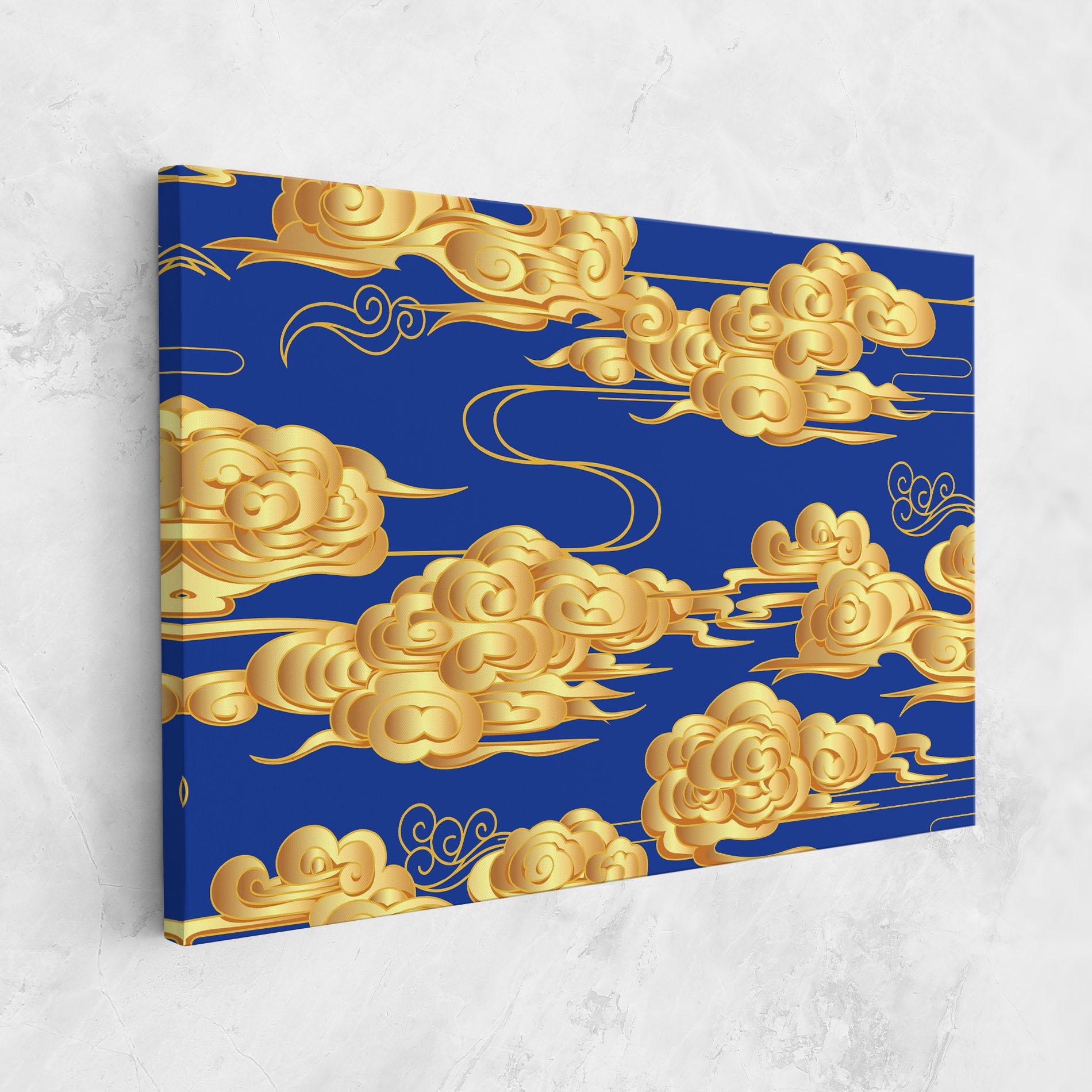 Картина на платно Gold Clouds mockup 1