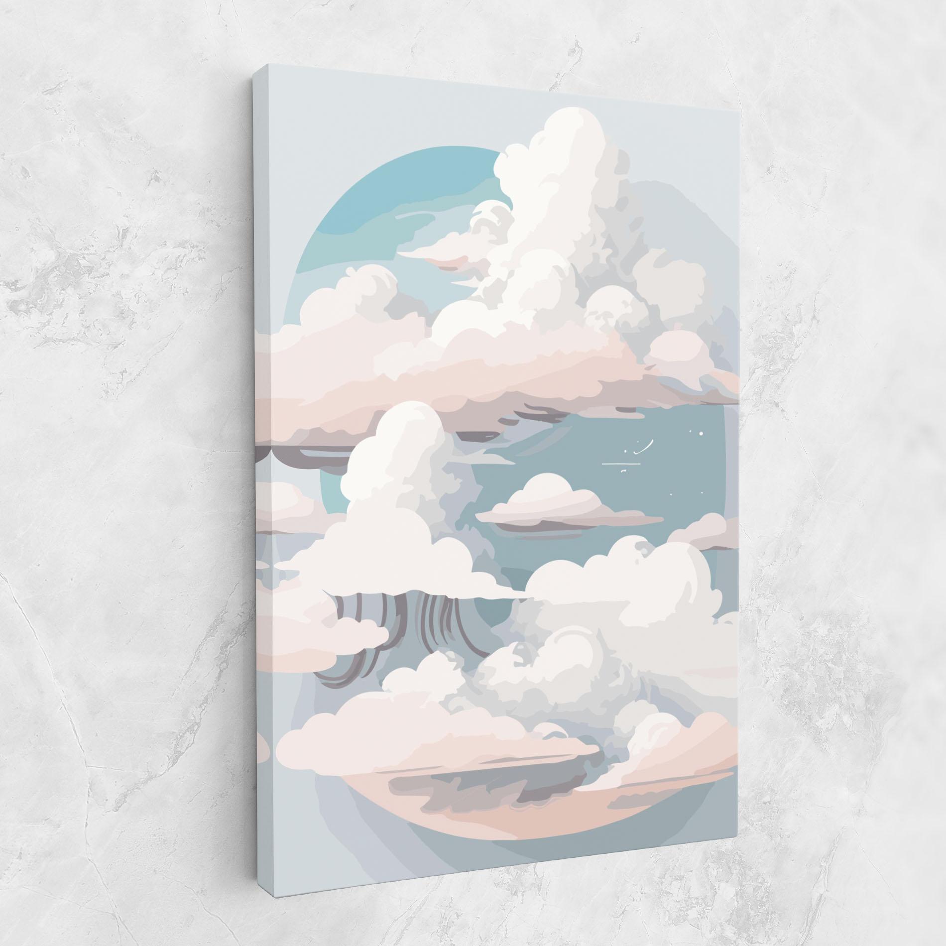 Картина на платно Cloud White Art mockup 1
