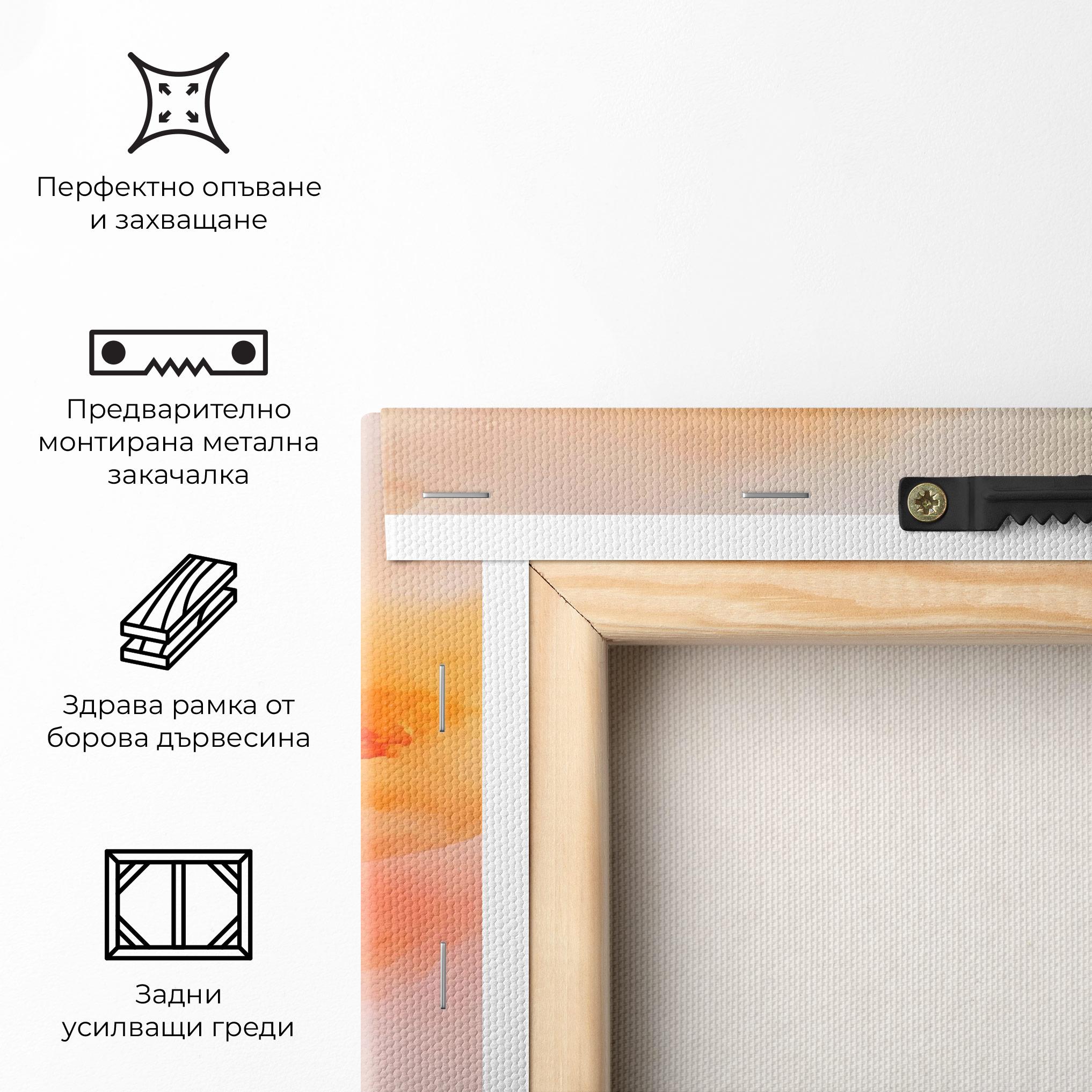 Картина на платно Abstract Orange Cloud mockup 5