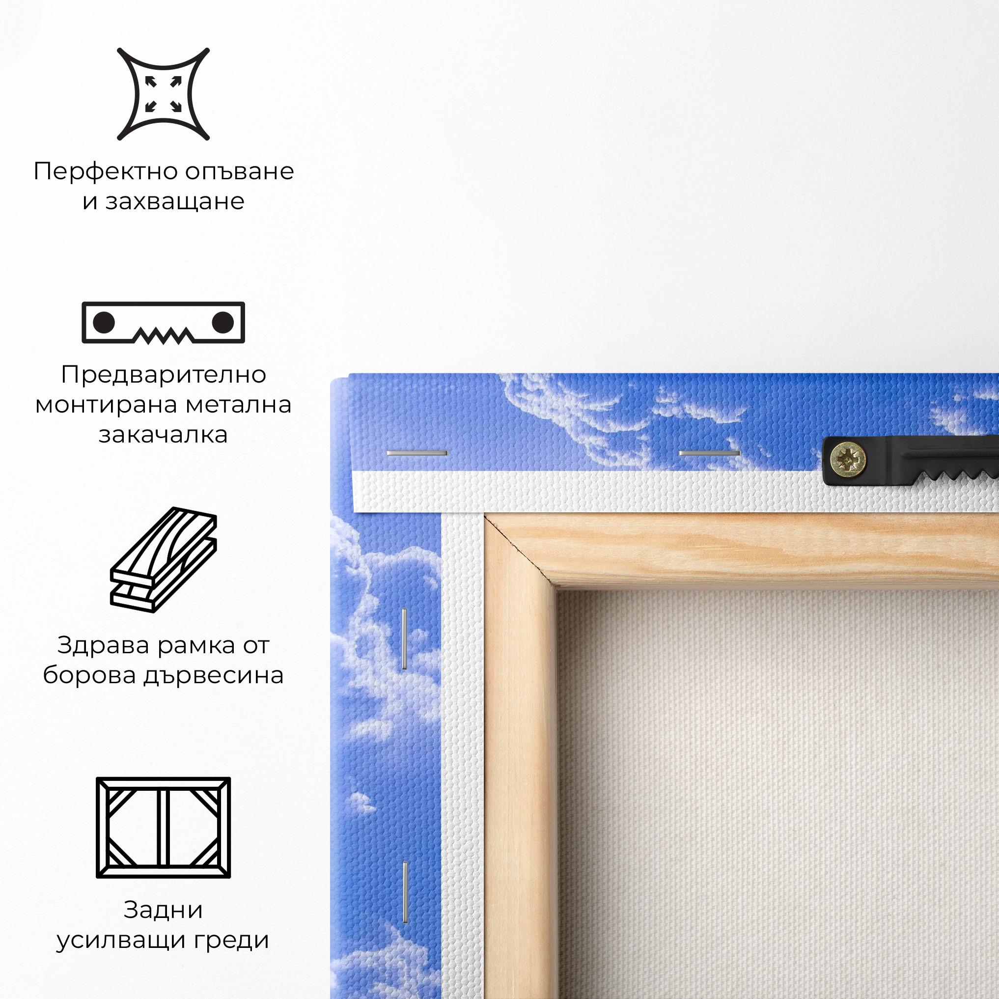 Картина на платно Big Blue Cloud mockup 5