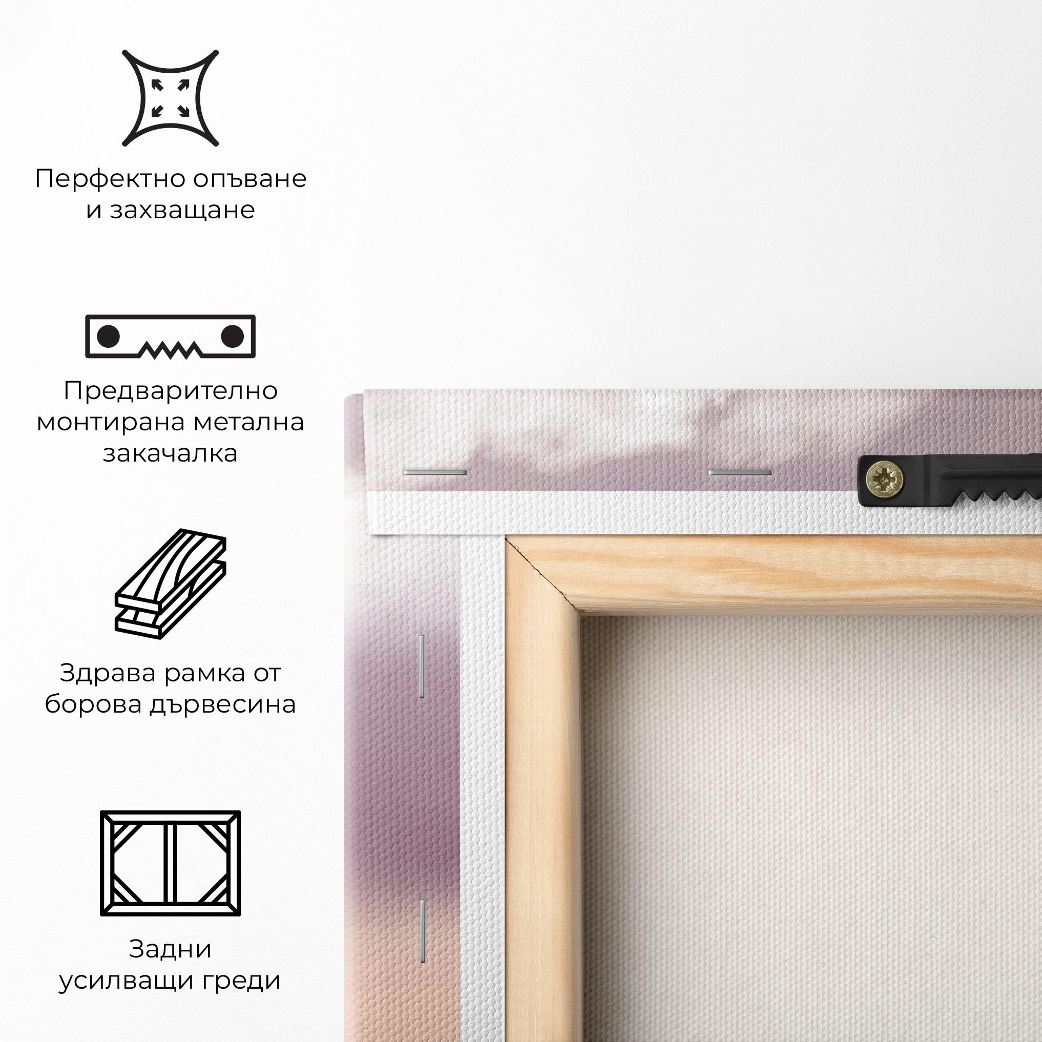 Картина на платно Clouds Text Cream mockup 5