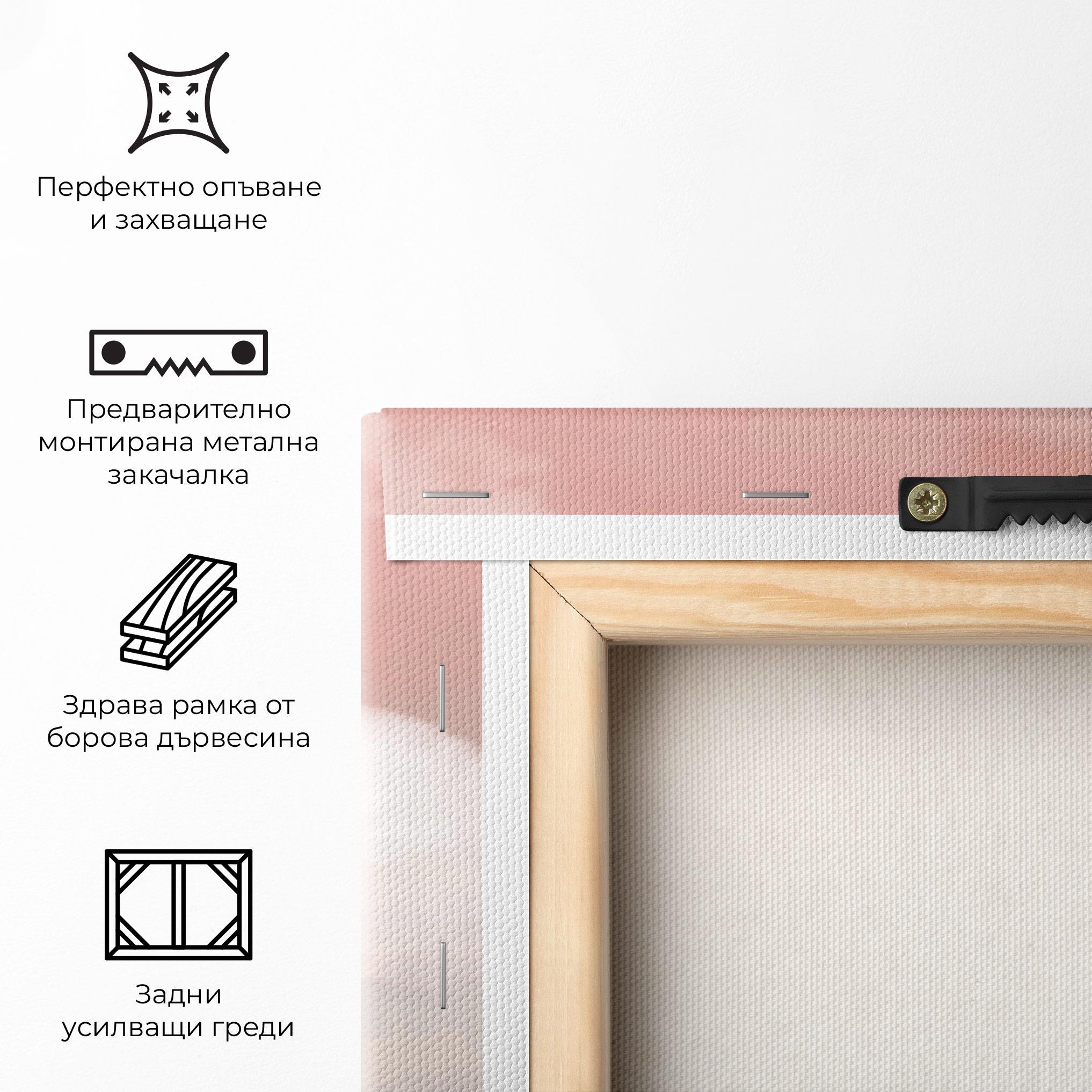 Картина на платно Clouds Text Pink Blue mockup 5