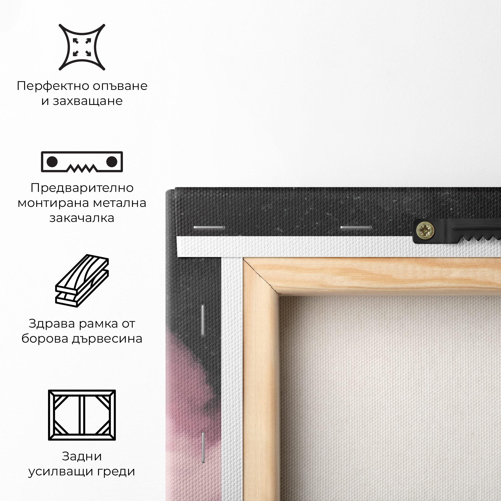 Картина на платно Clouds Watercolor Purple mockup 5