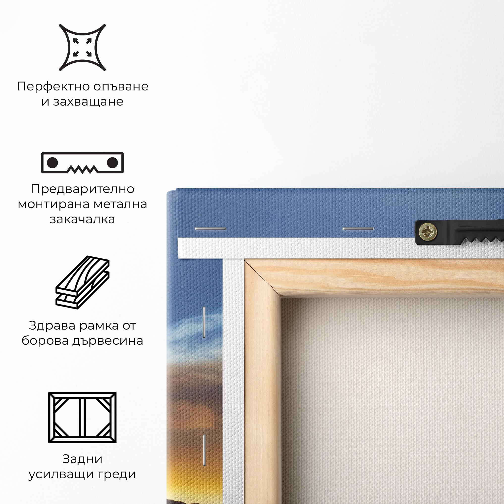 Картина на платно Mountain Silhouette Sunrise mockup 5