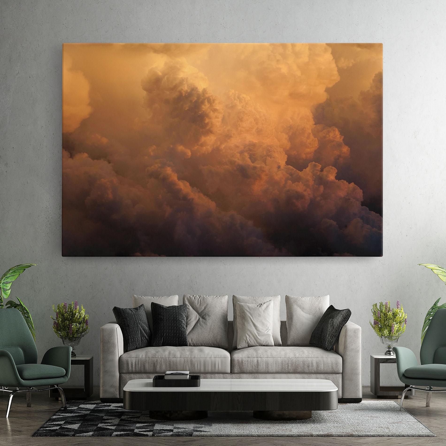 Картина на платно Brown Orange Clouds mockup 7