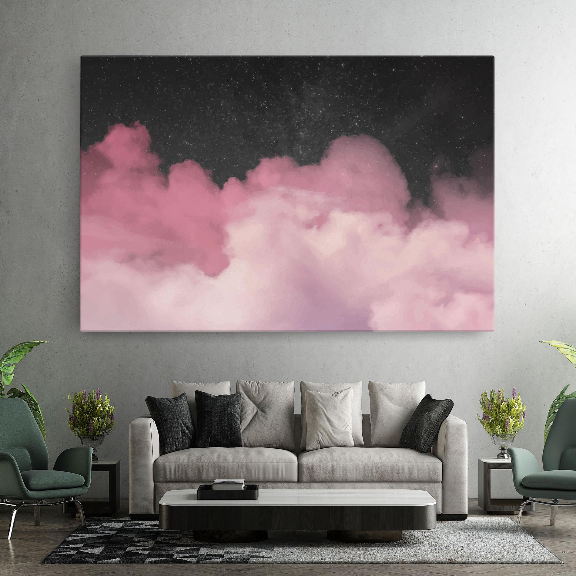 Картина на платно Clouds Watercolor Purple mockup 7