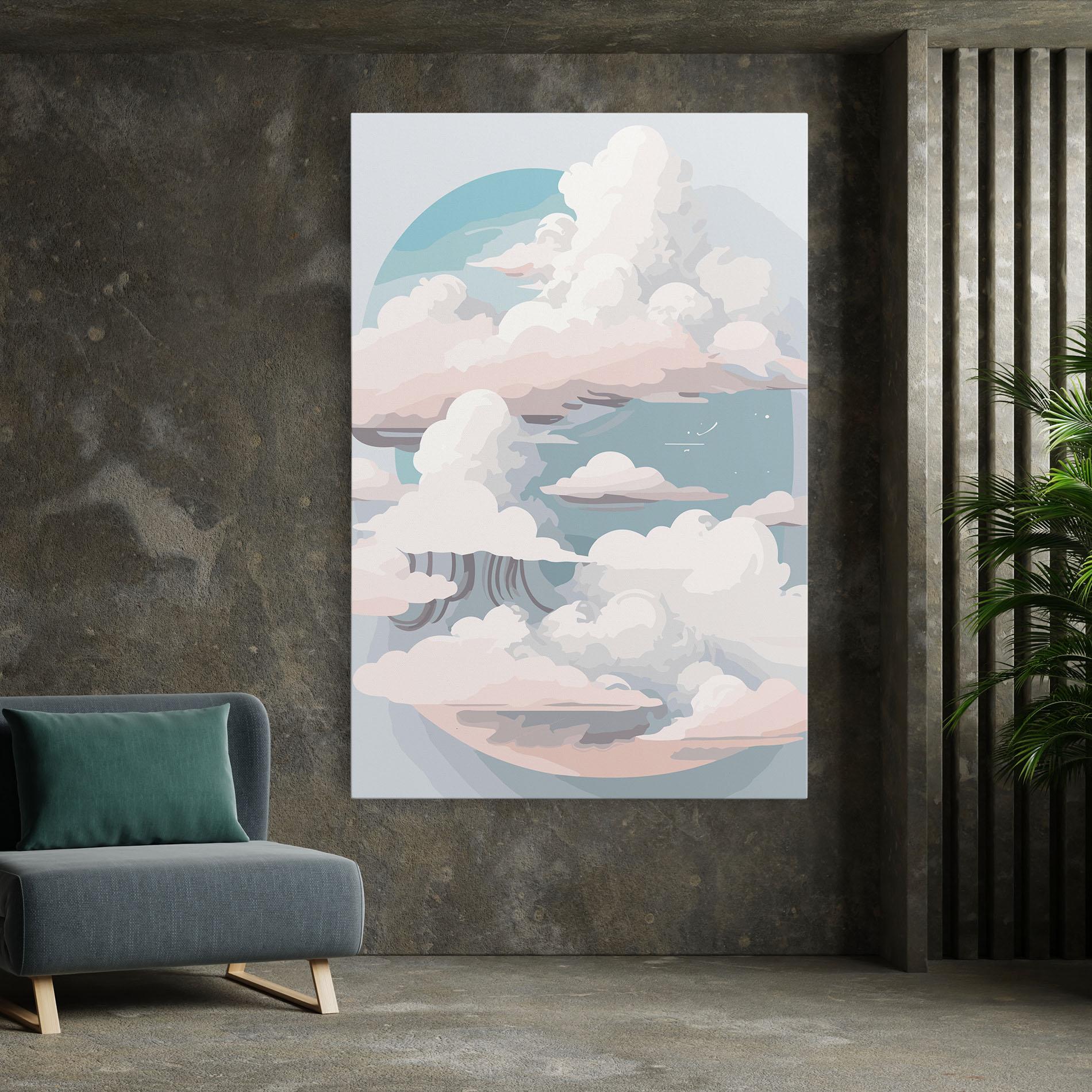 Картина на платно Cloud White Art mockup 7
