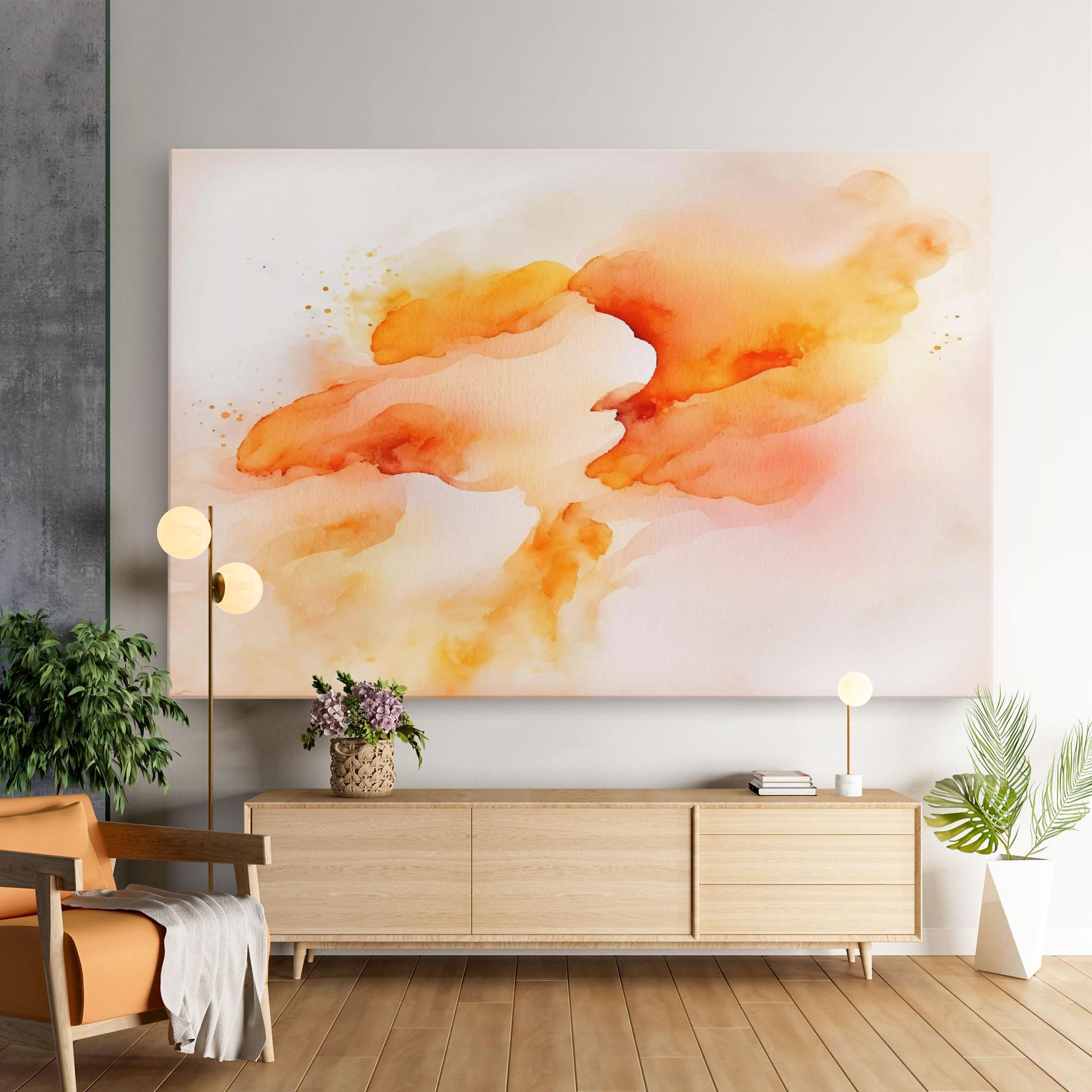 Картина на платно Abstract Orange Cloud mockup 9
