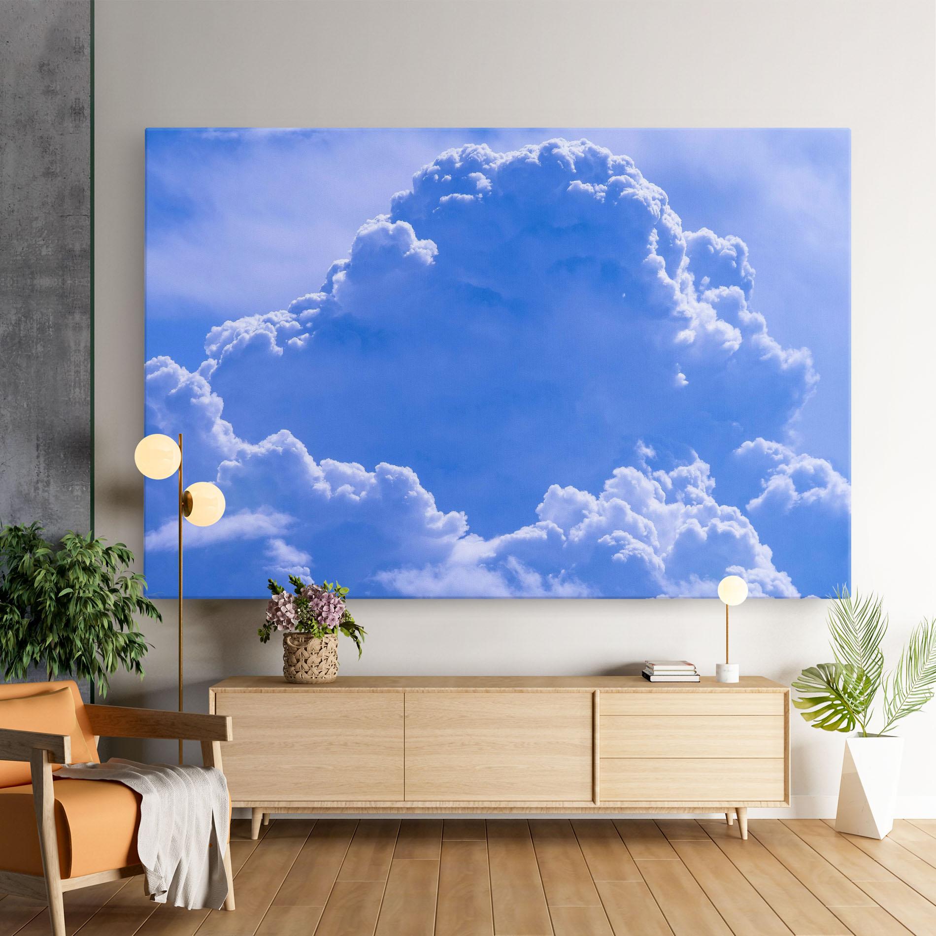 Картина на платно Big Blue Cloud mockup 9