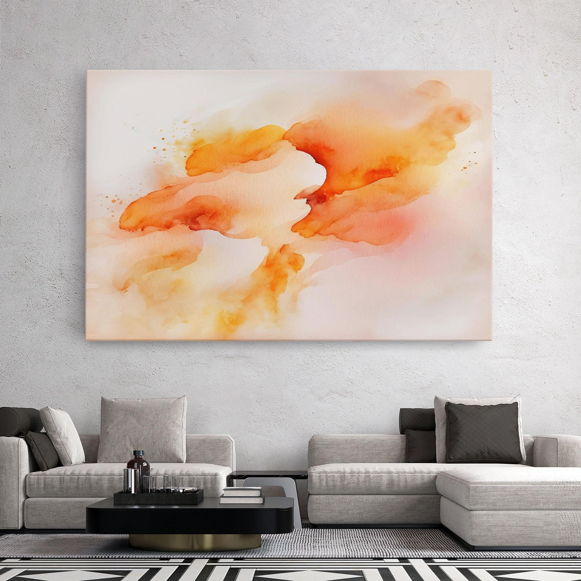 Картина на платно Abstract Orange Cloud mockup 2