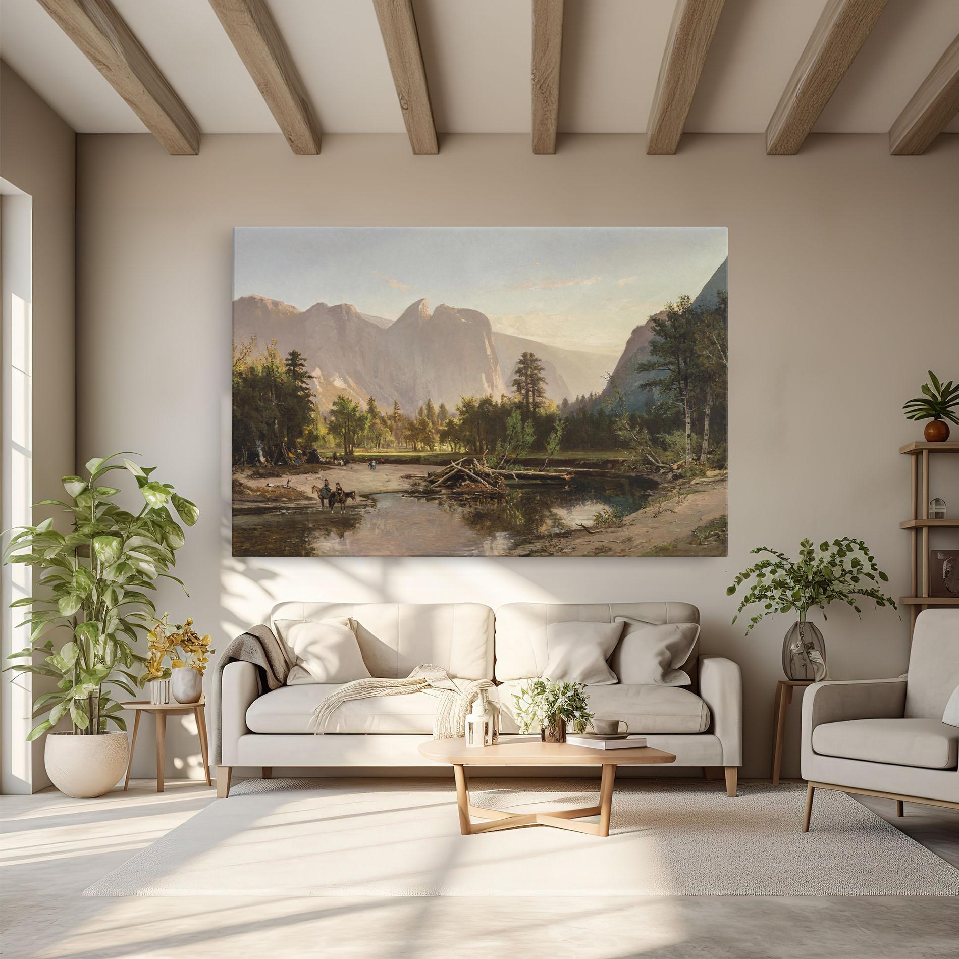 Картина на платно Small Lake Forest mockup 6