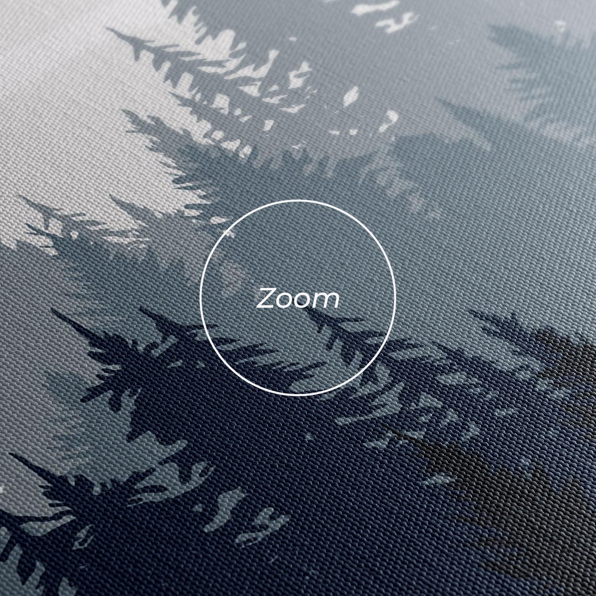 Картина на платно Foggy Blue Forest mockup 3