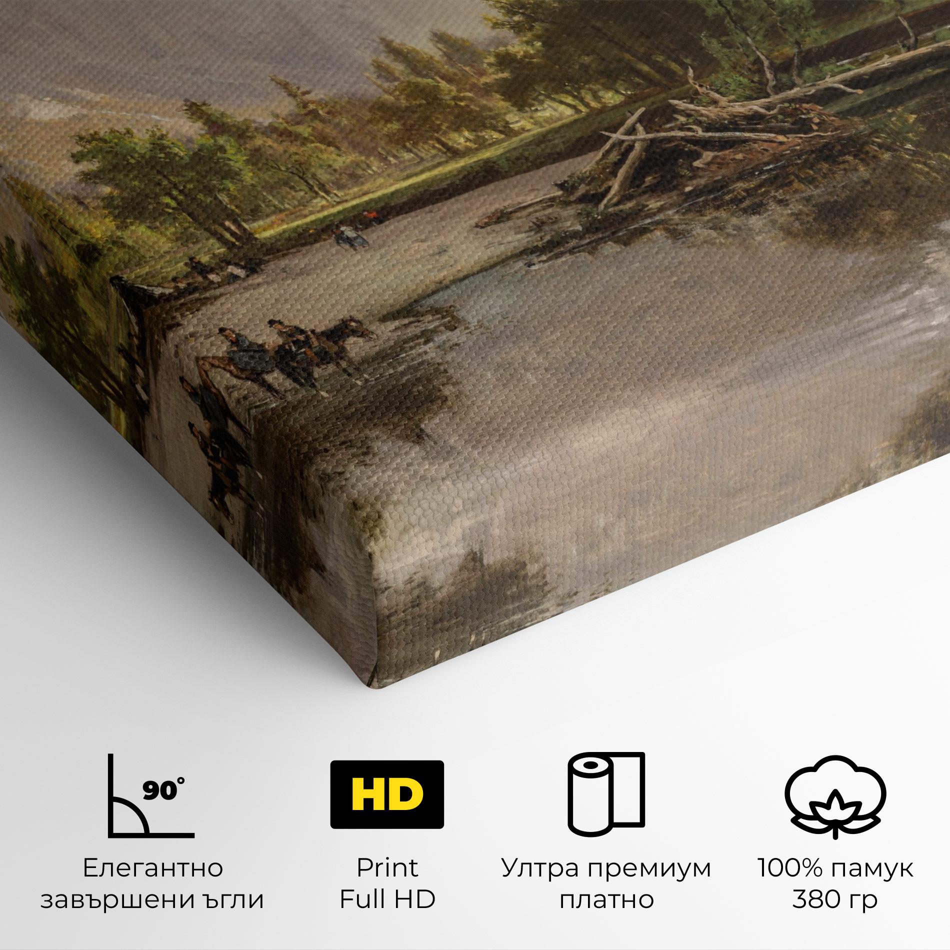 Картина на платно Small Lake Forest mockup 4