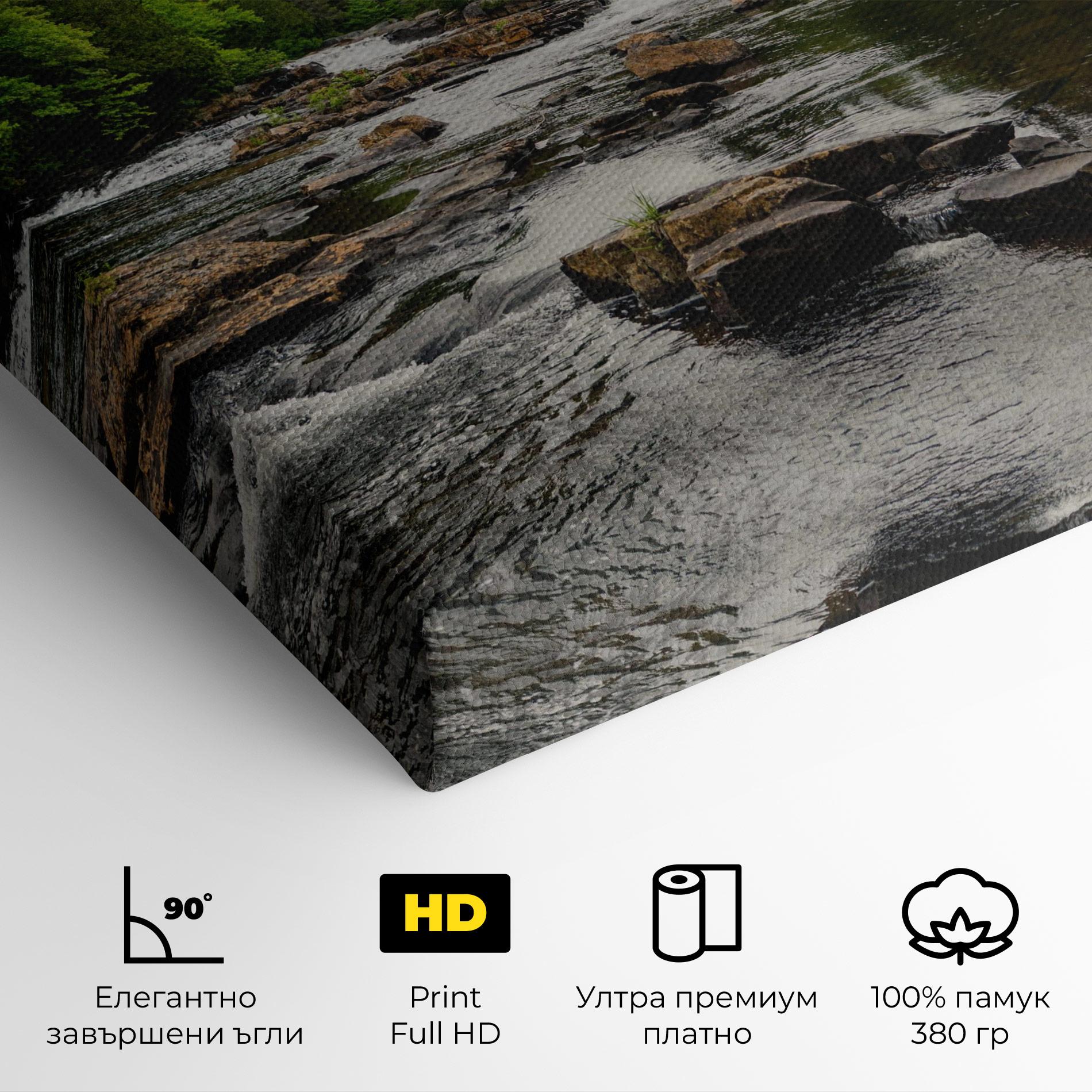 Картина на платно Small River Forest mockup 4