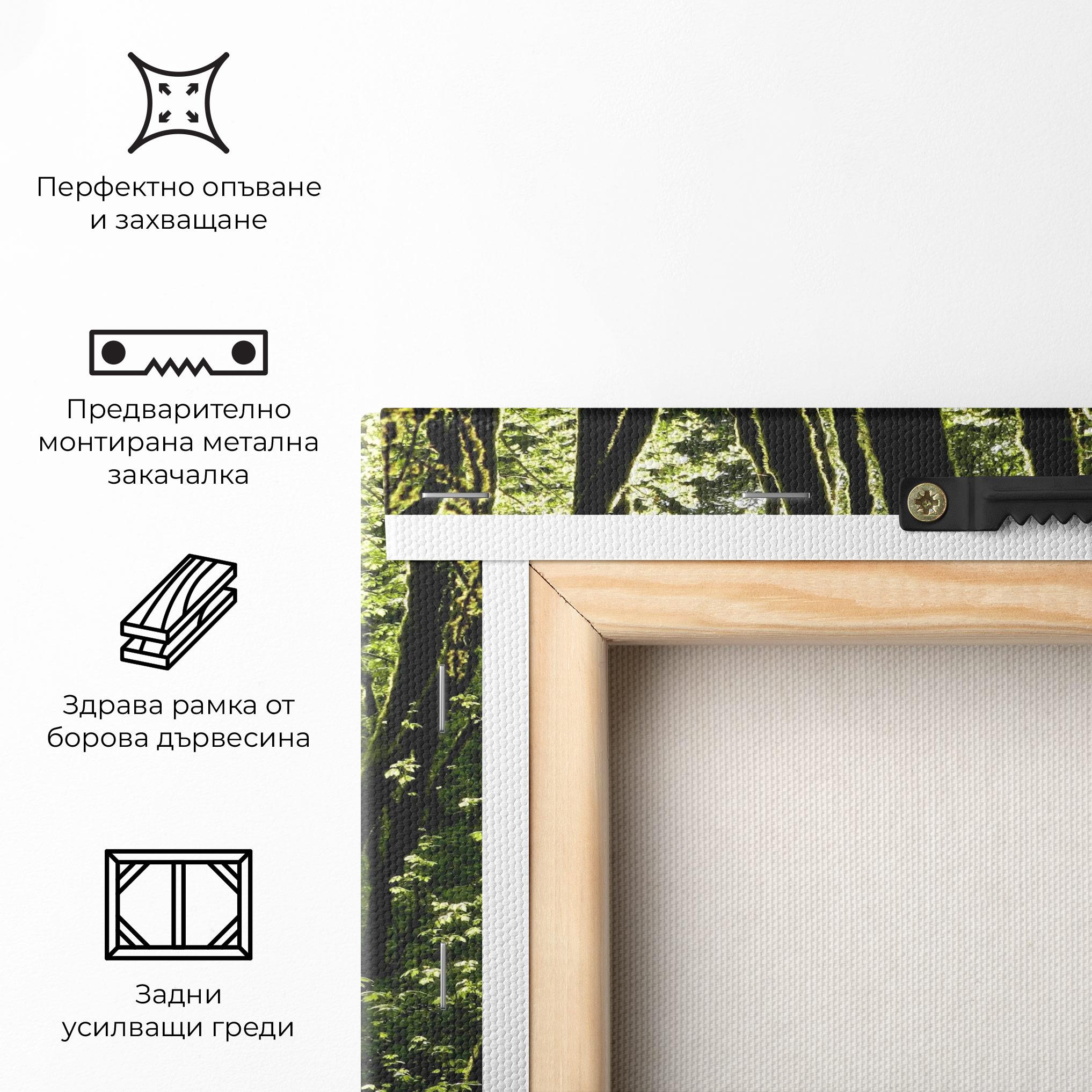 Картина на платно Forest Black Trees mockup 5