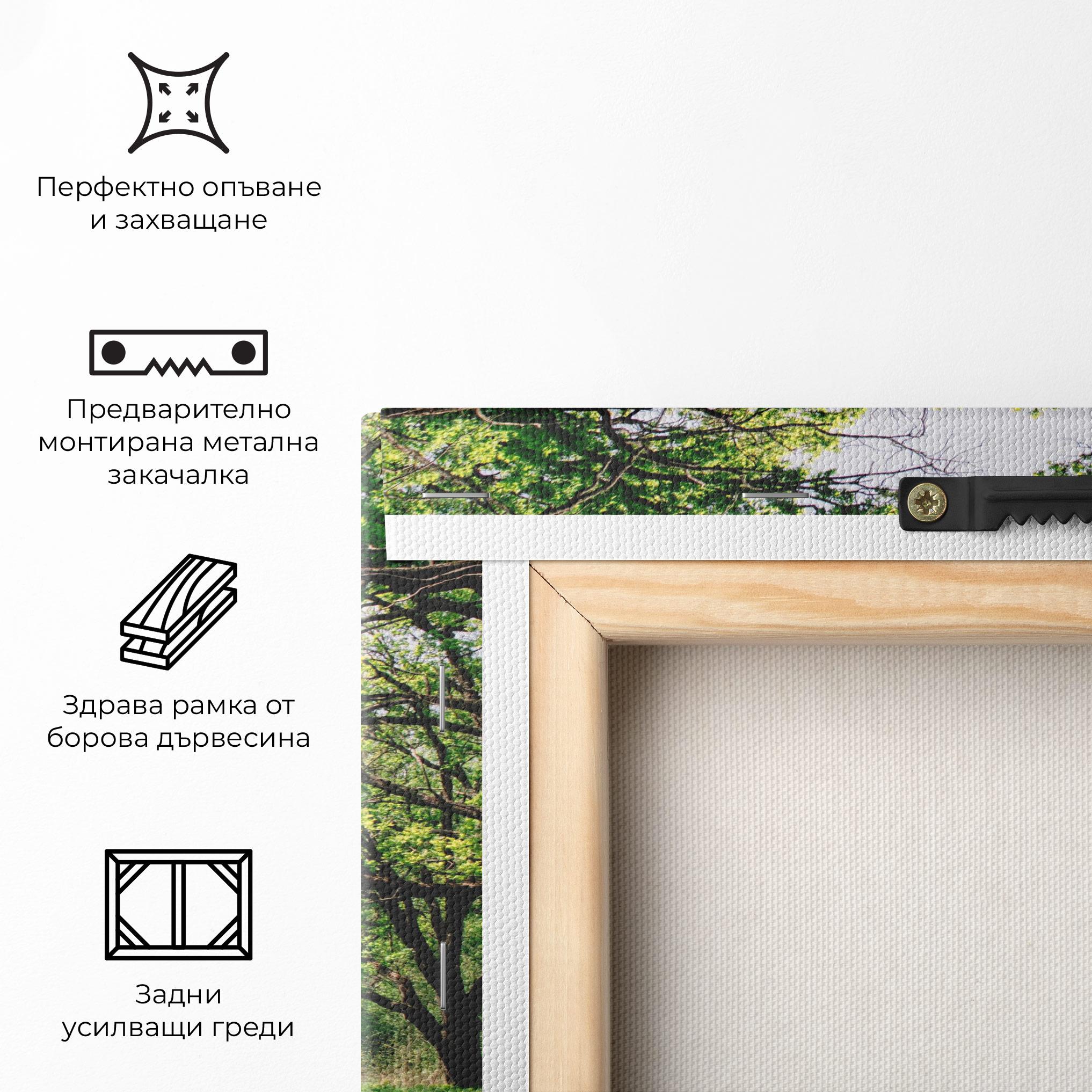 Картина на платно Forest Green Path mockup 5