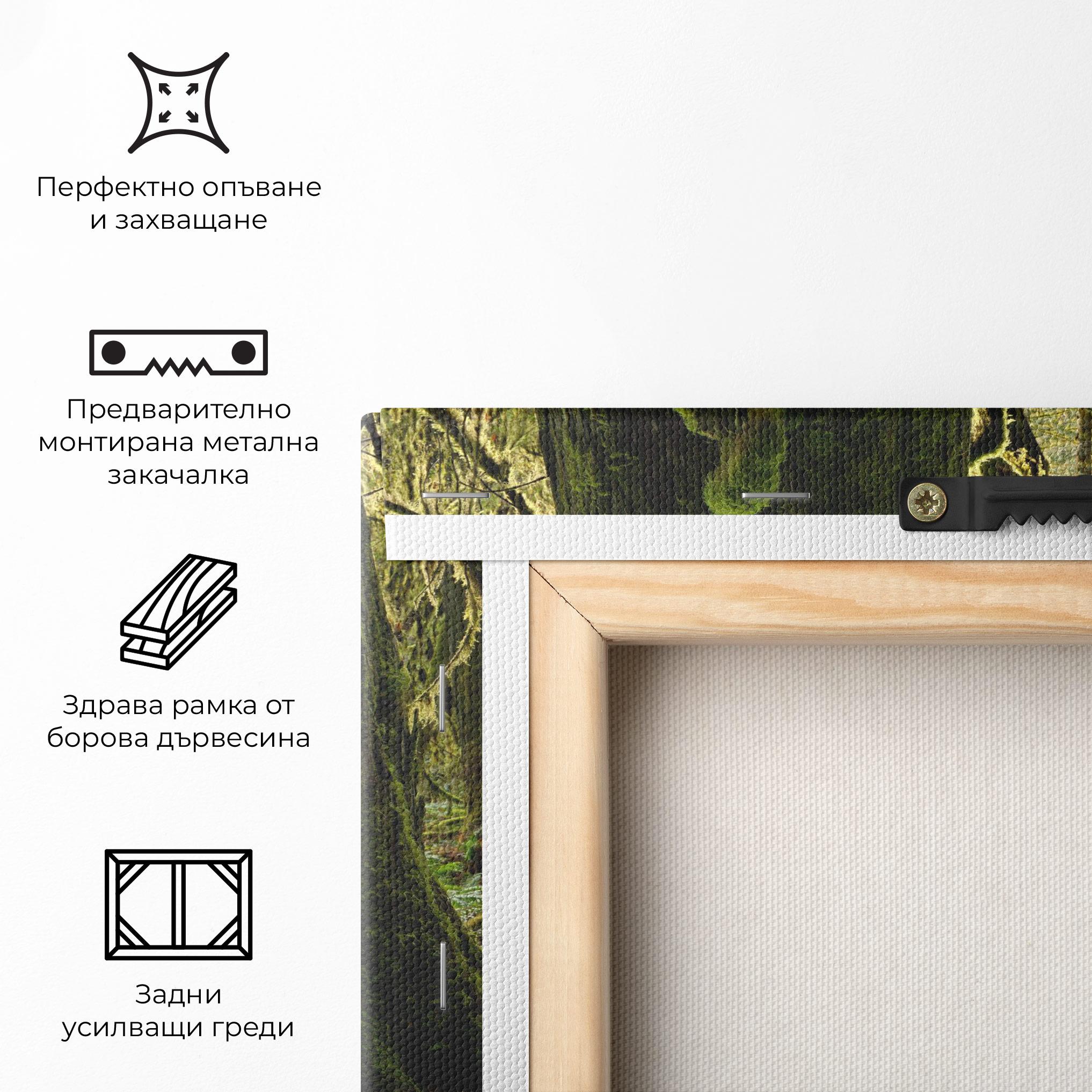 Картина на платно Green Moss Forest mockup 5