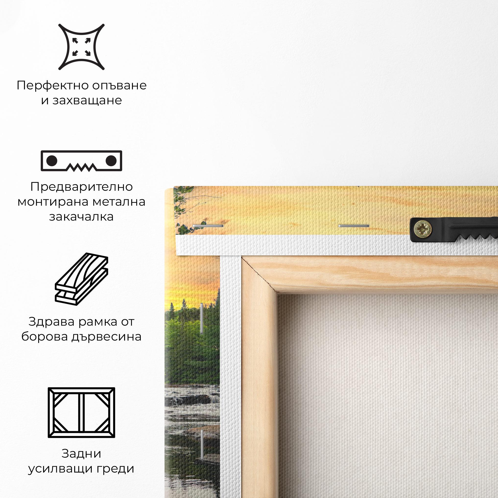 Картина на платно Small River Forest mockup 5