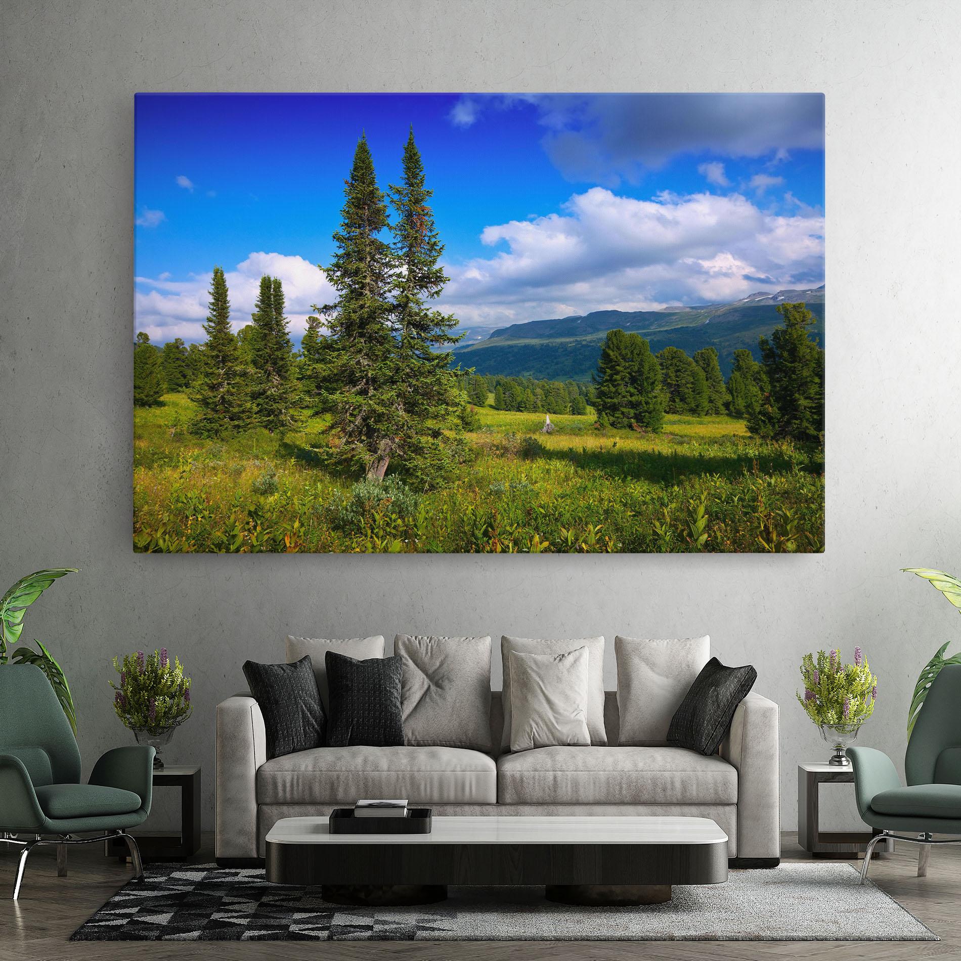 Картина на платно Morning Sunny Field mockup 7