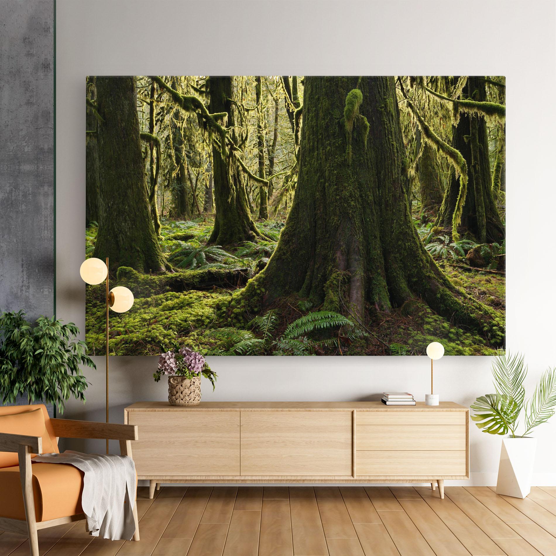 Картина на платно Green Moss Forest mockup 9