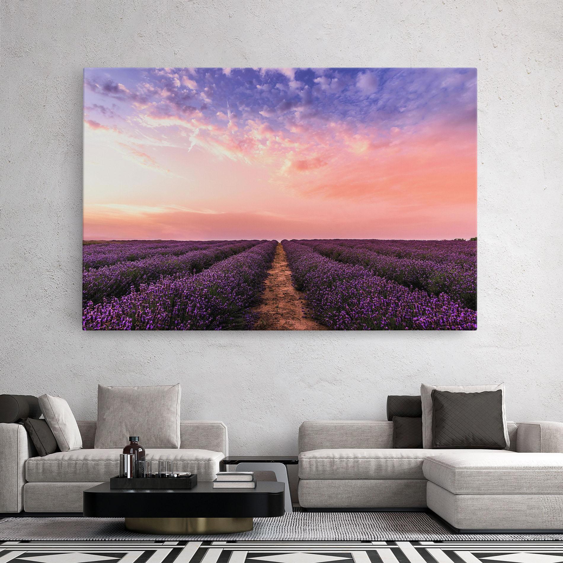 Картина на платно Lavender Field mockup 2