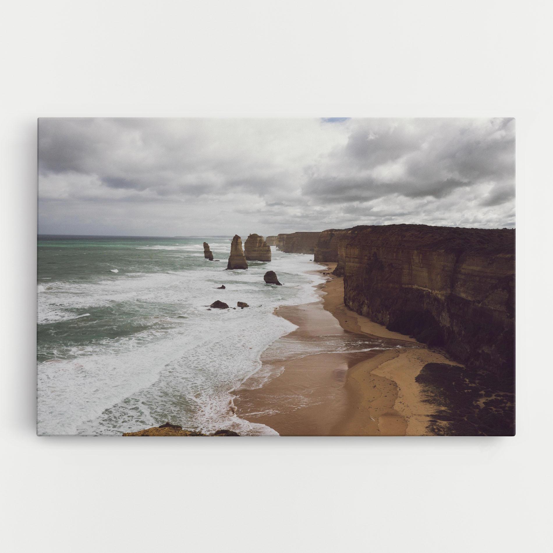 Картина на платно Grey Clouds Beach mockup 0