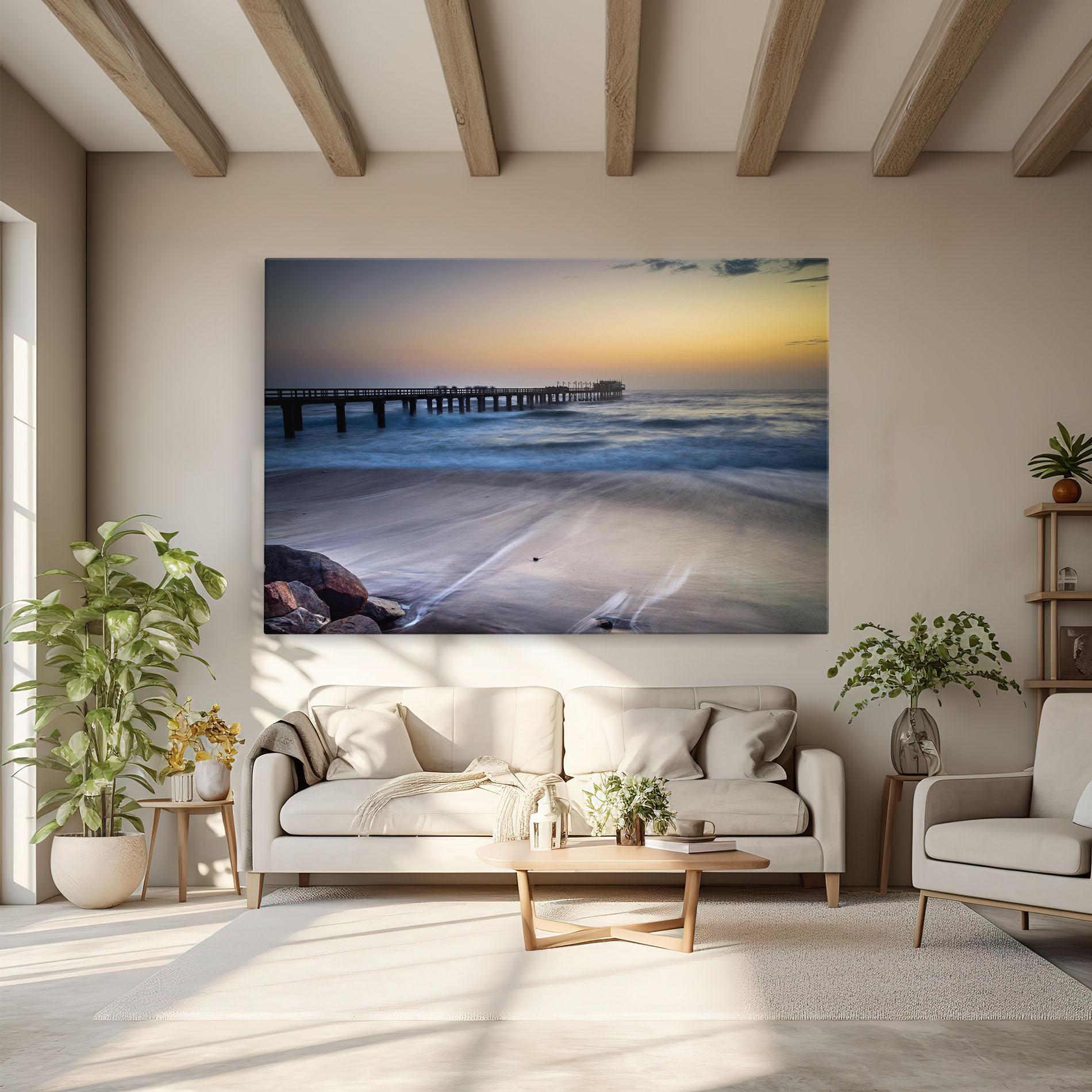 Картина на платно Empty Pretty Beach mockup 6