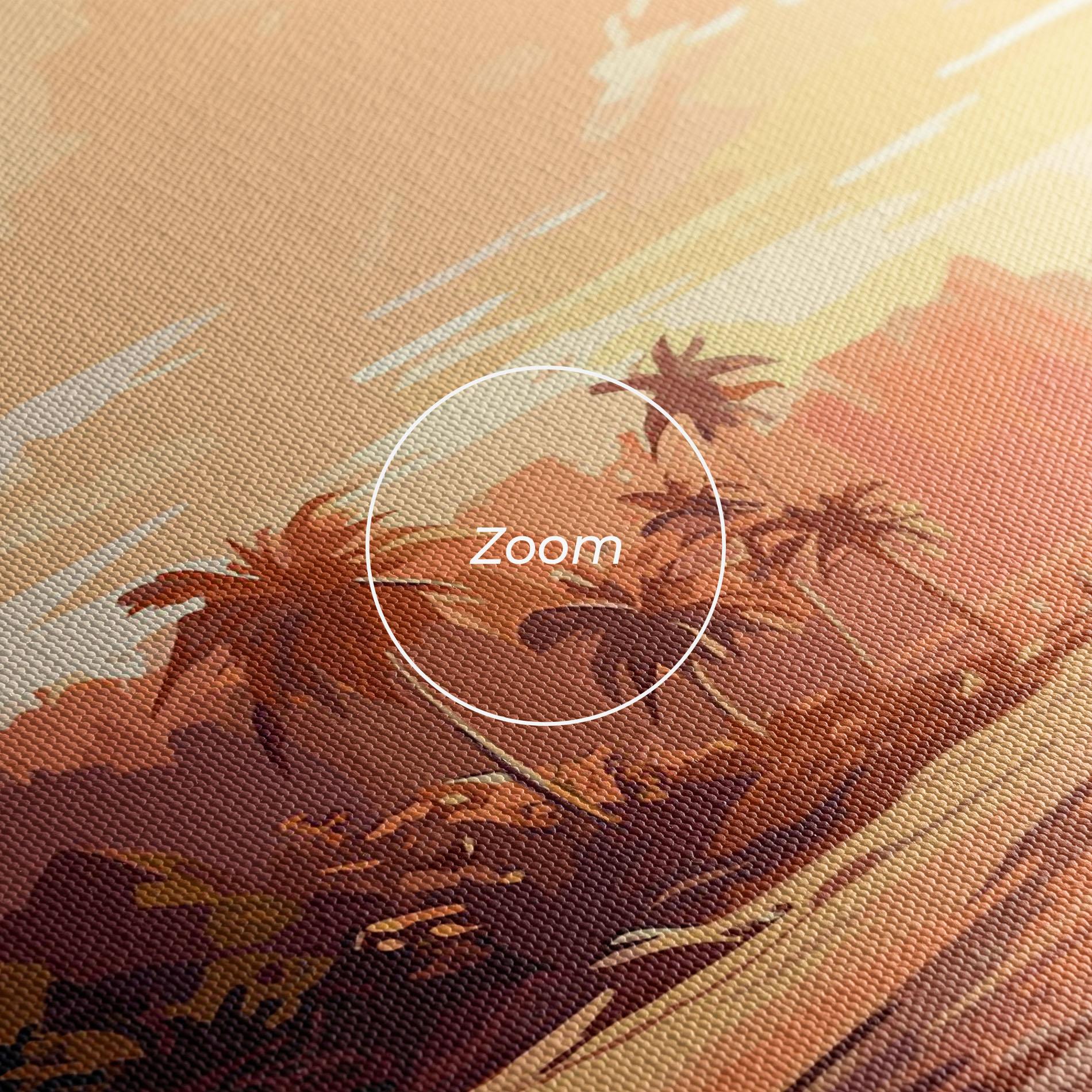 Картина на платно Blue Orange Beach mockup 3