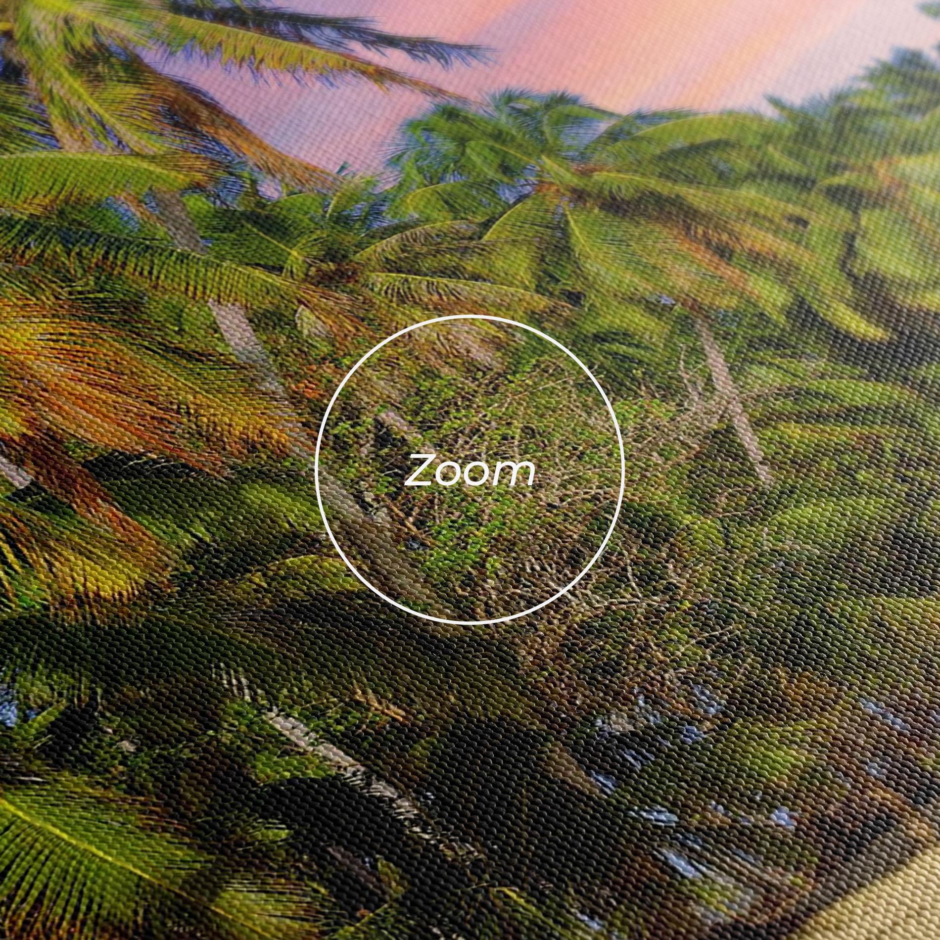 Картина на платно Coconut Tree Sunset mockup 3