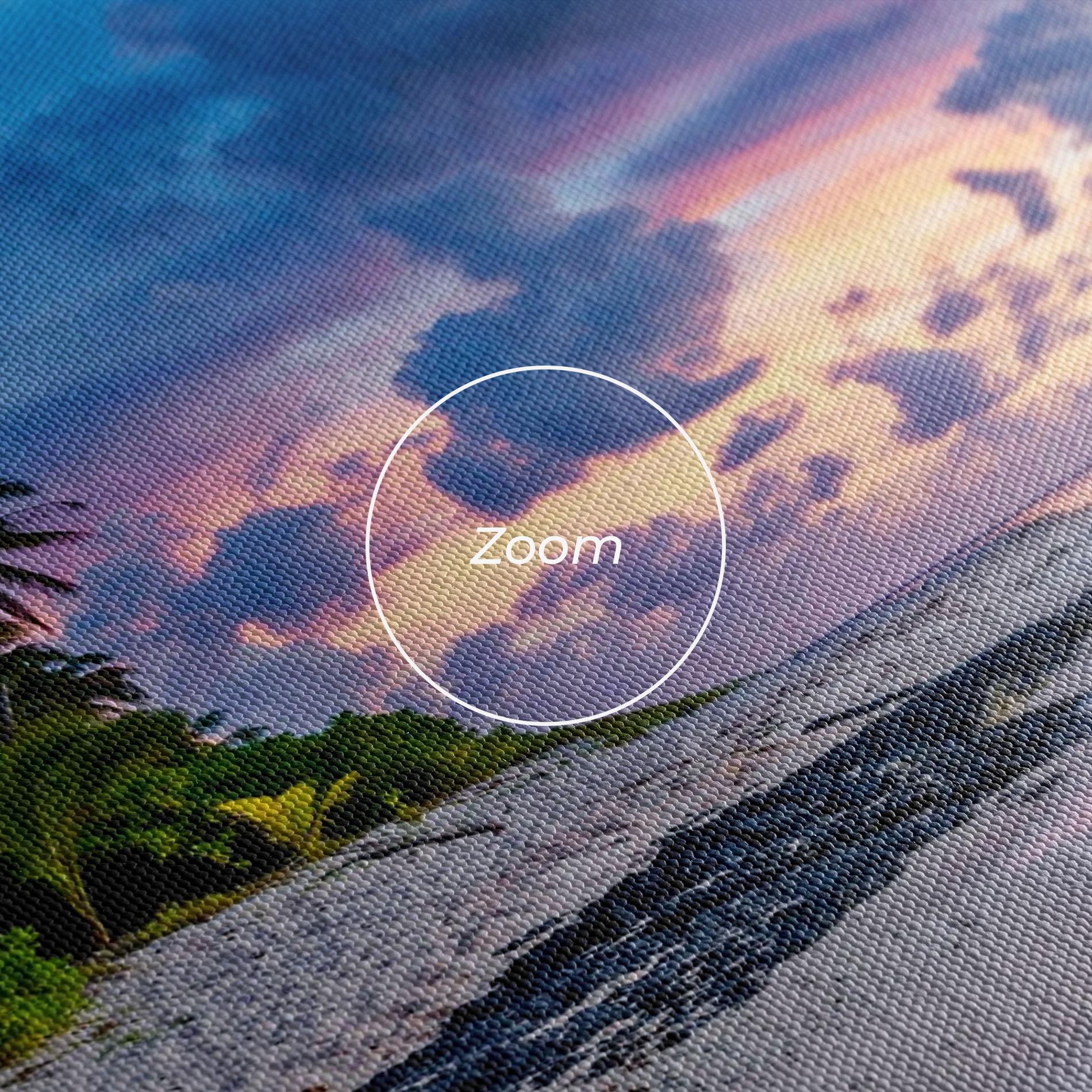 Картина на платно Purple Blue Beach mockup 3