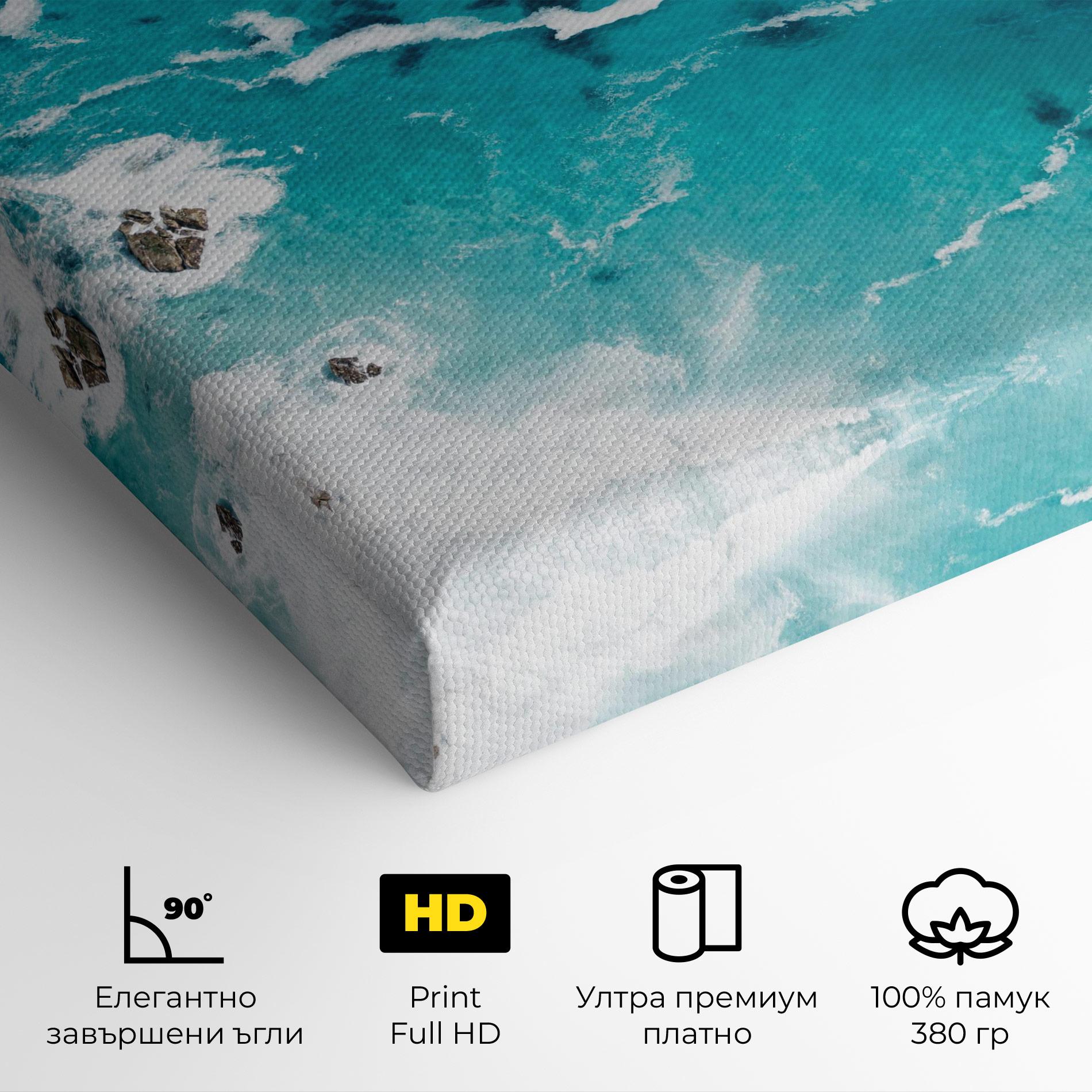 Картина на платно Blue Water Beach mockup 4