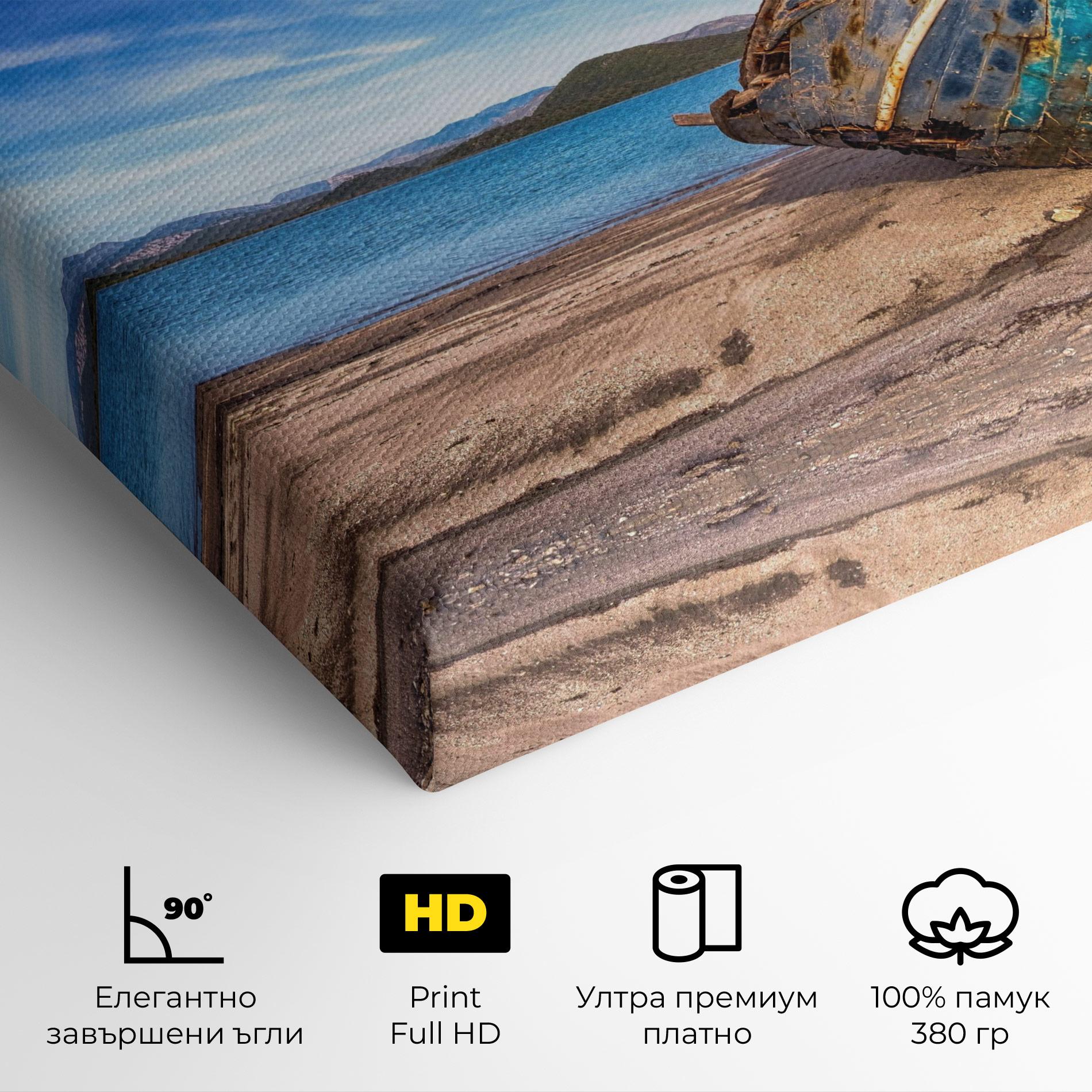 Картина на платно Boat Blue Sky mockup 4