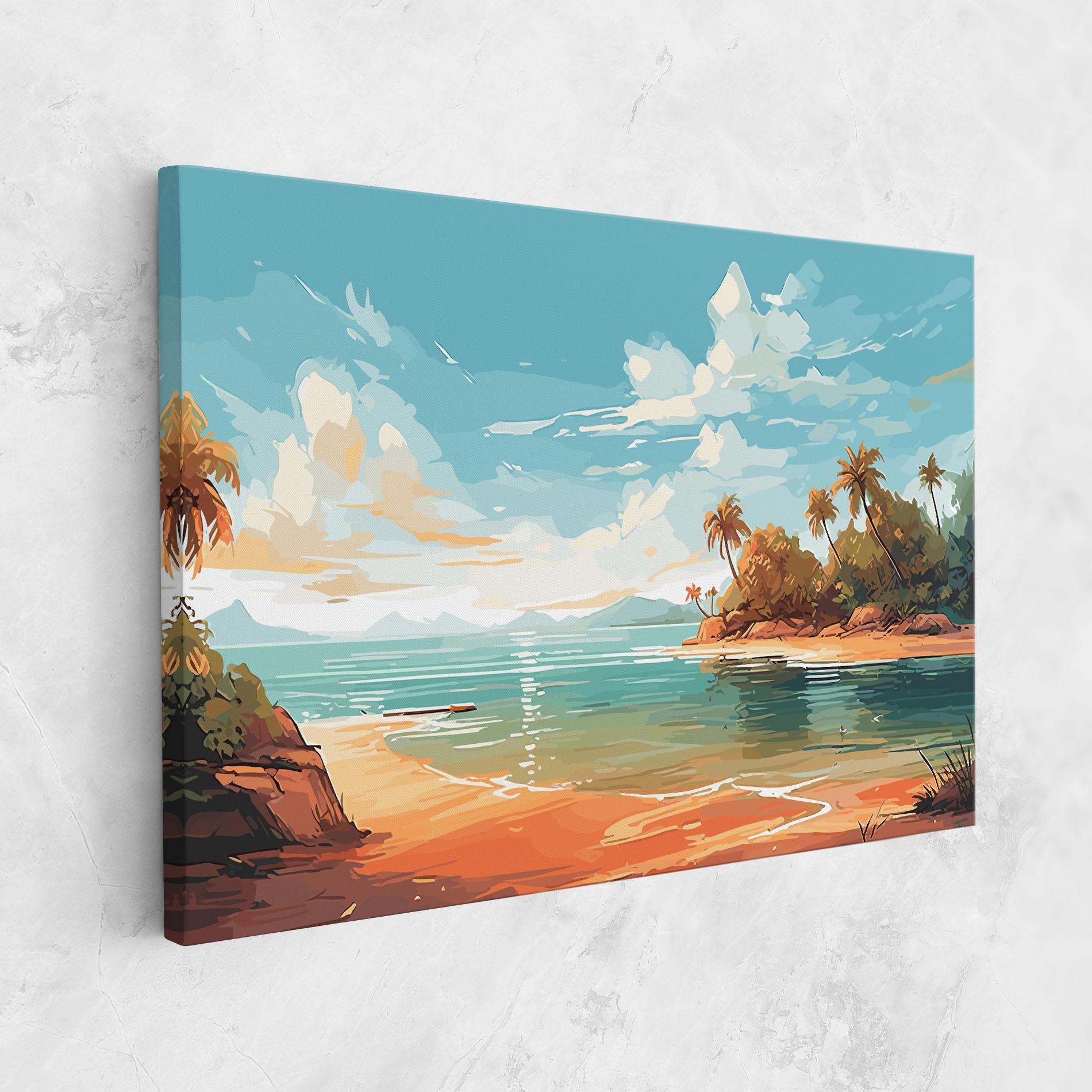 Картина на платно Blue Sky Beach mockup 1