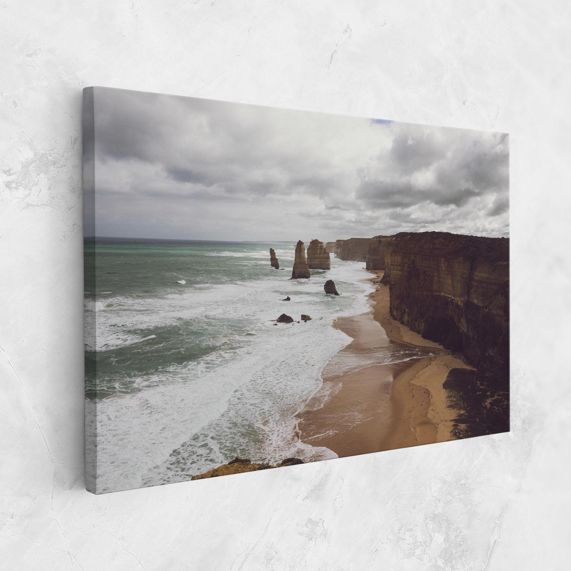 Картина на платно Grey Clouds Beach mockup 1