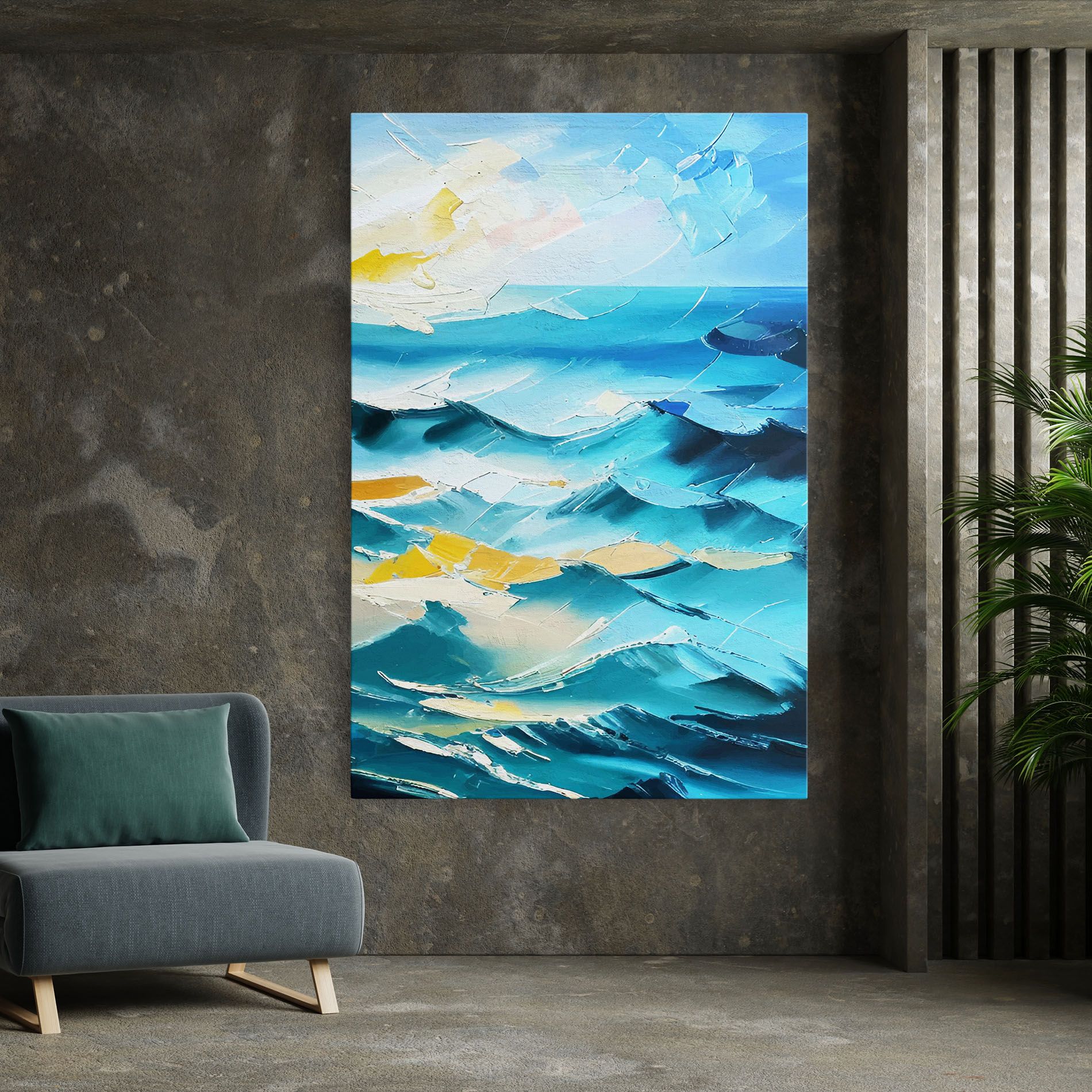 Blue Ocean Painting mockup 7