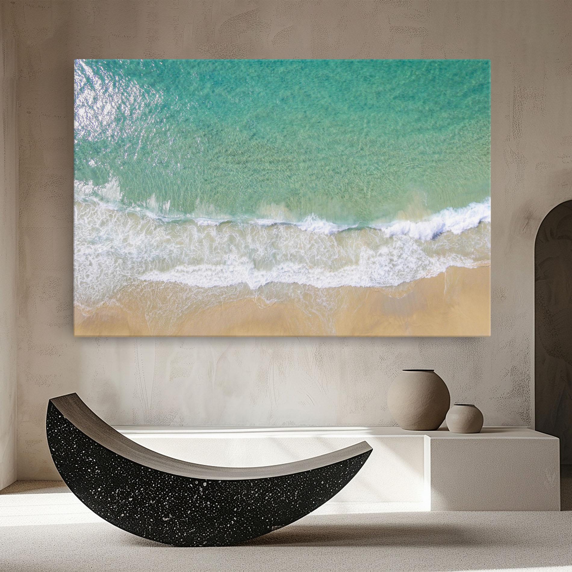 Картина на платно Blue Waves Beach mockup 8