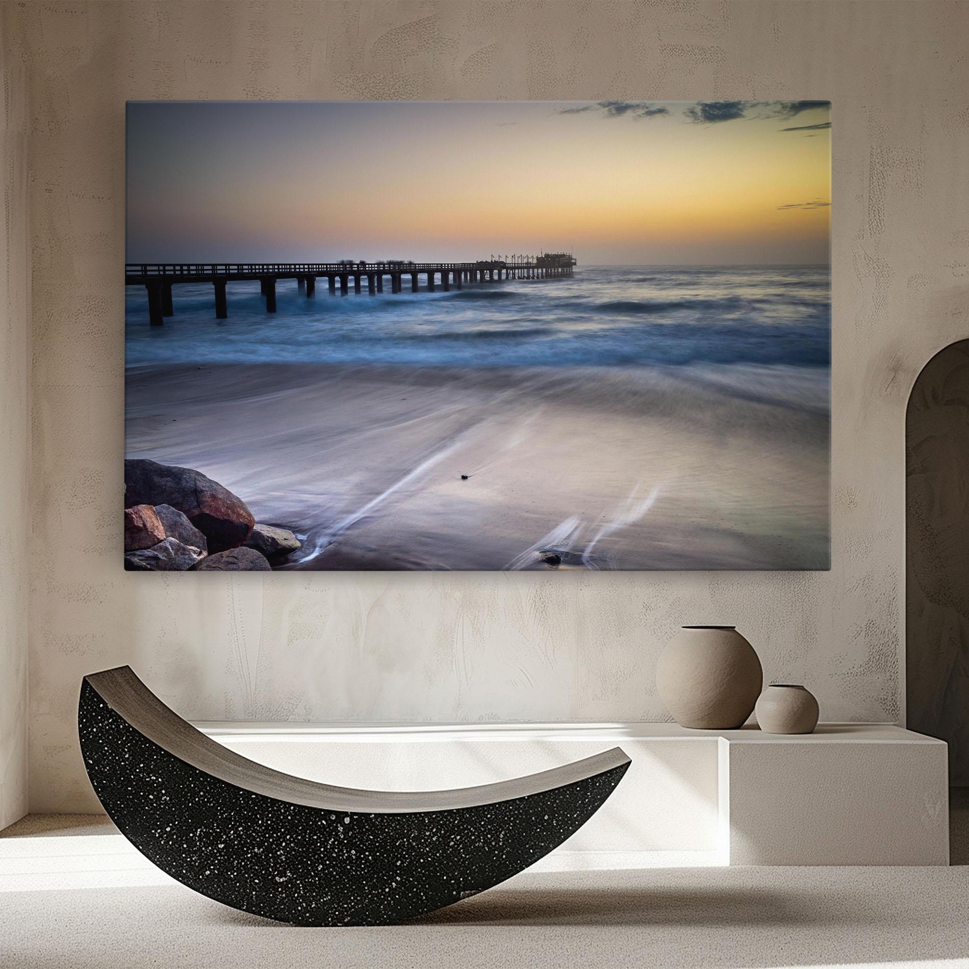 Картина на платно Empty Pretty Beach mockup 8