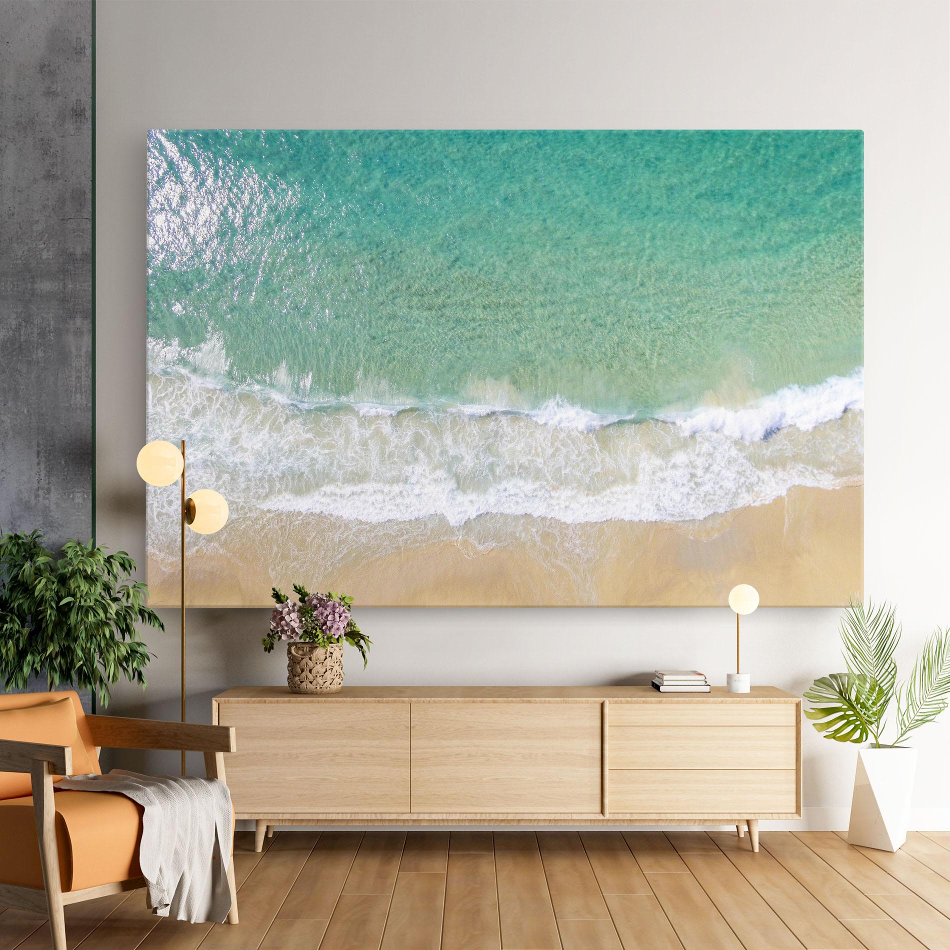 Картина на платно Blue Waves Beach mockup 9