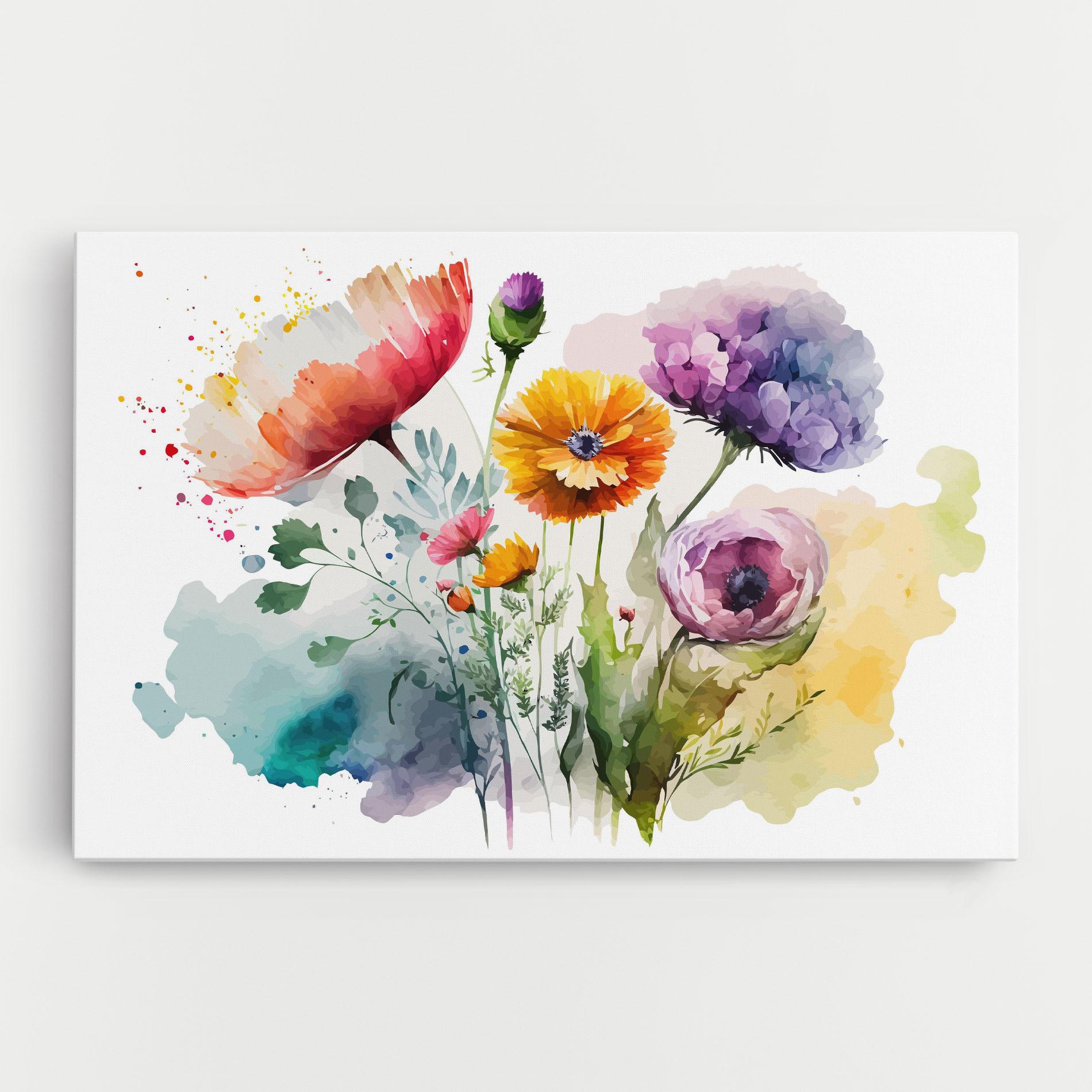 Картина на платно Beautiful Spring Flowers mockup 0