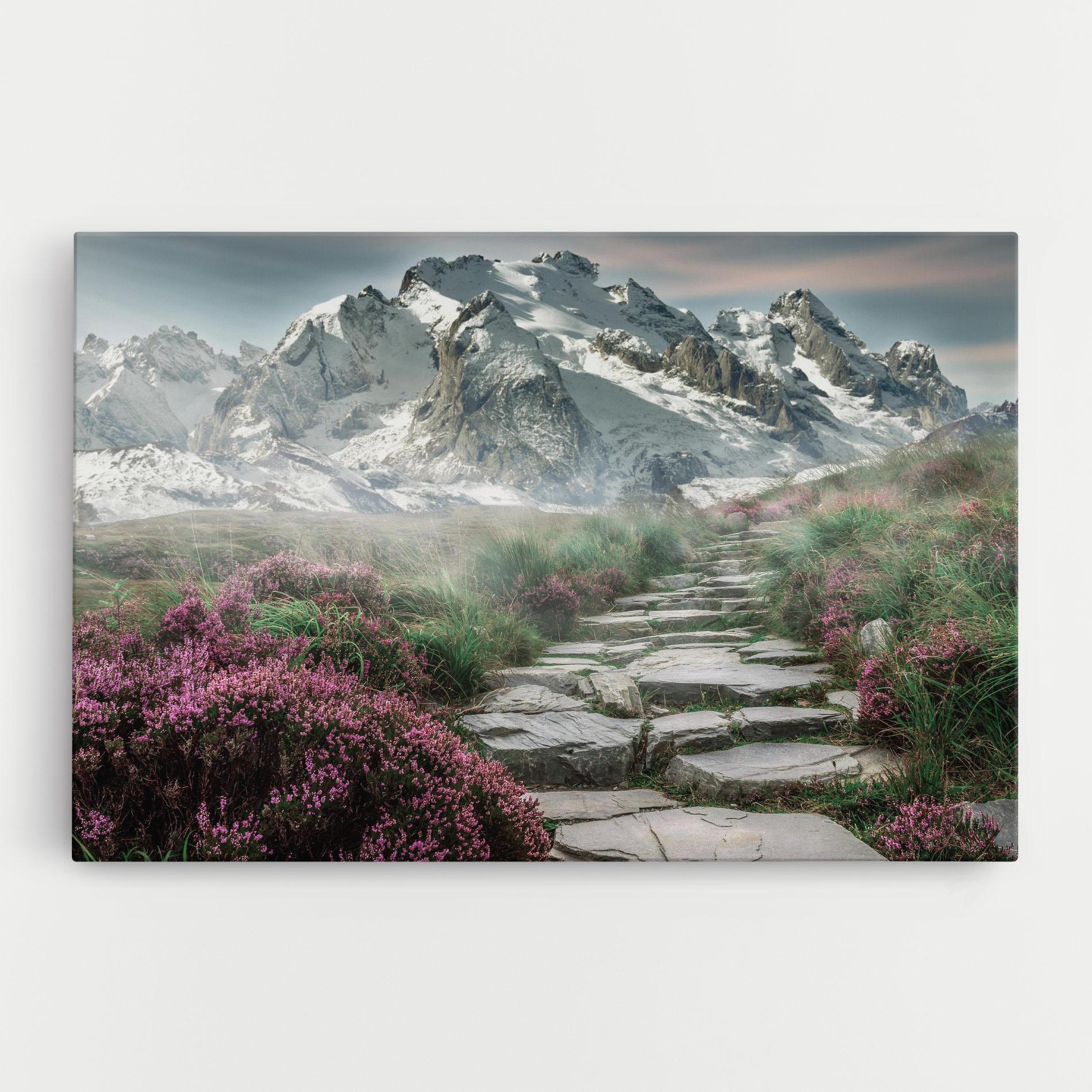 Картина на платно Mountain Spring View mockup 0