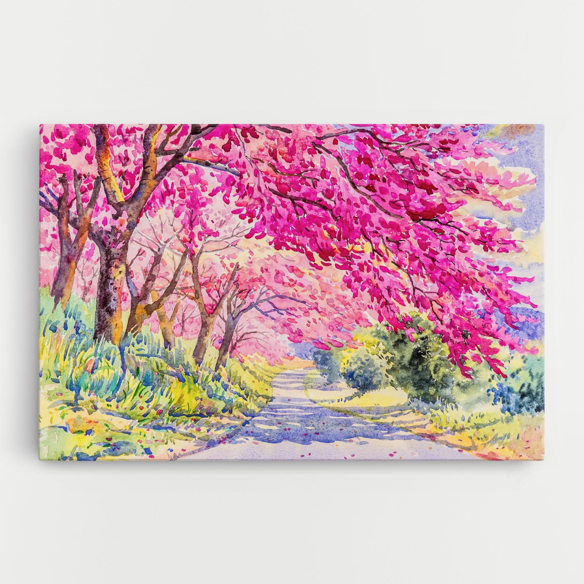 Картина на платно Pink Trees Art mockup 0