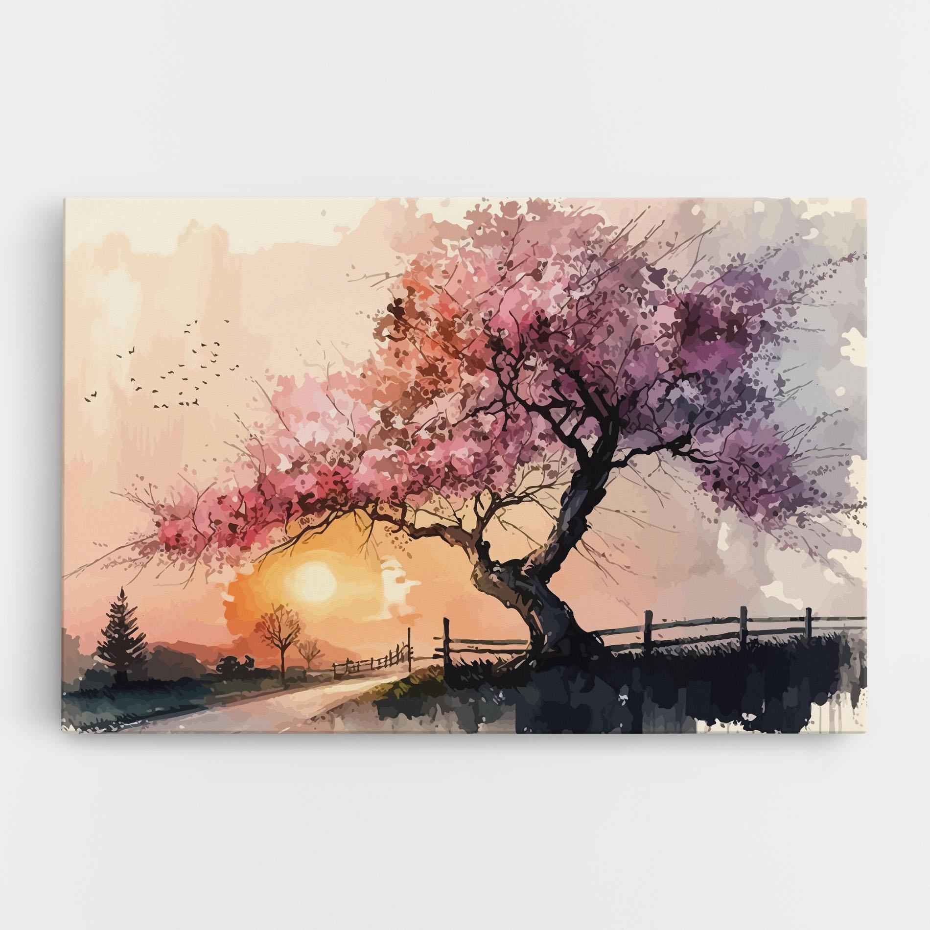 Картина на платно Sunset Spring mockup 0