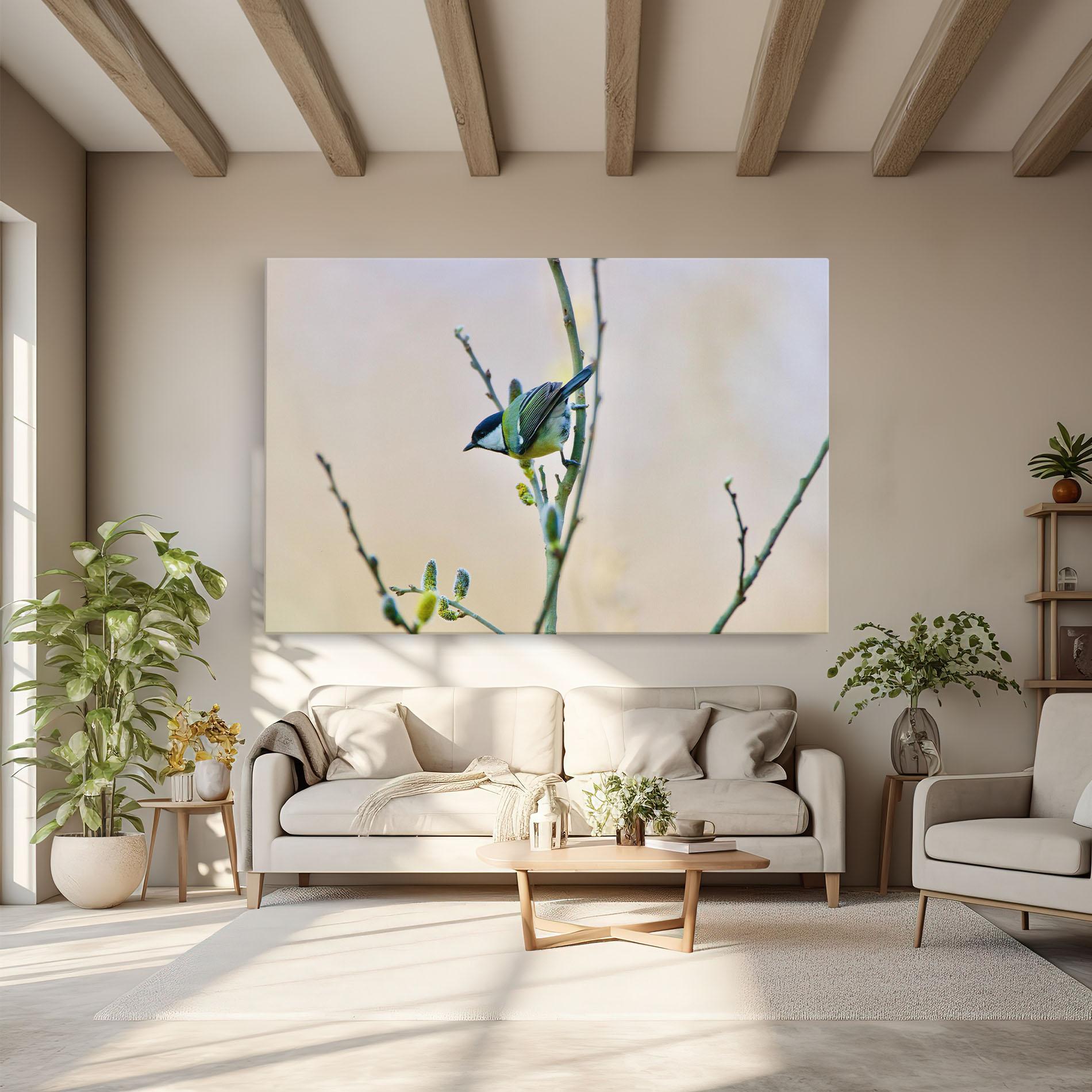 Картина на платно Beautiful Spring Bird mockup 6