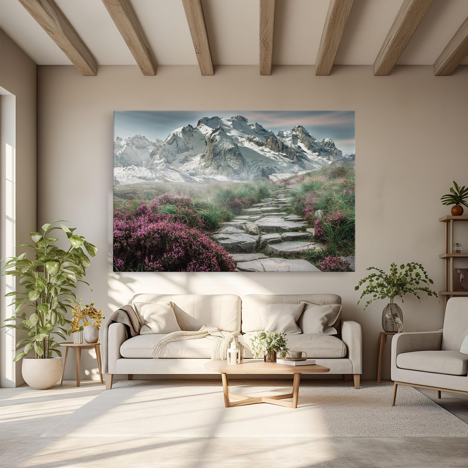Картина на платно Mountain Spring View mockup 6
