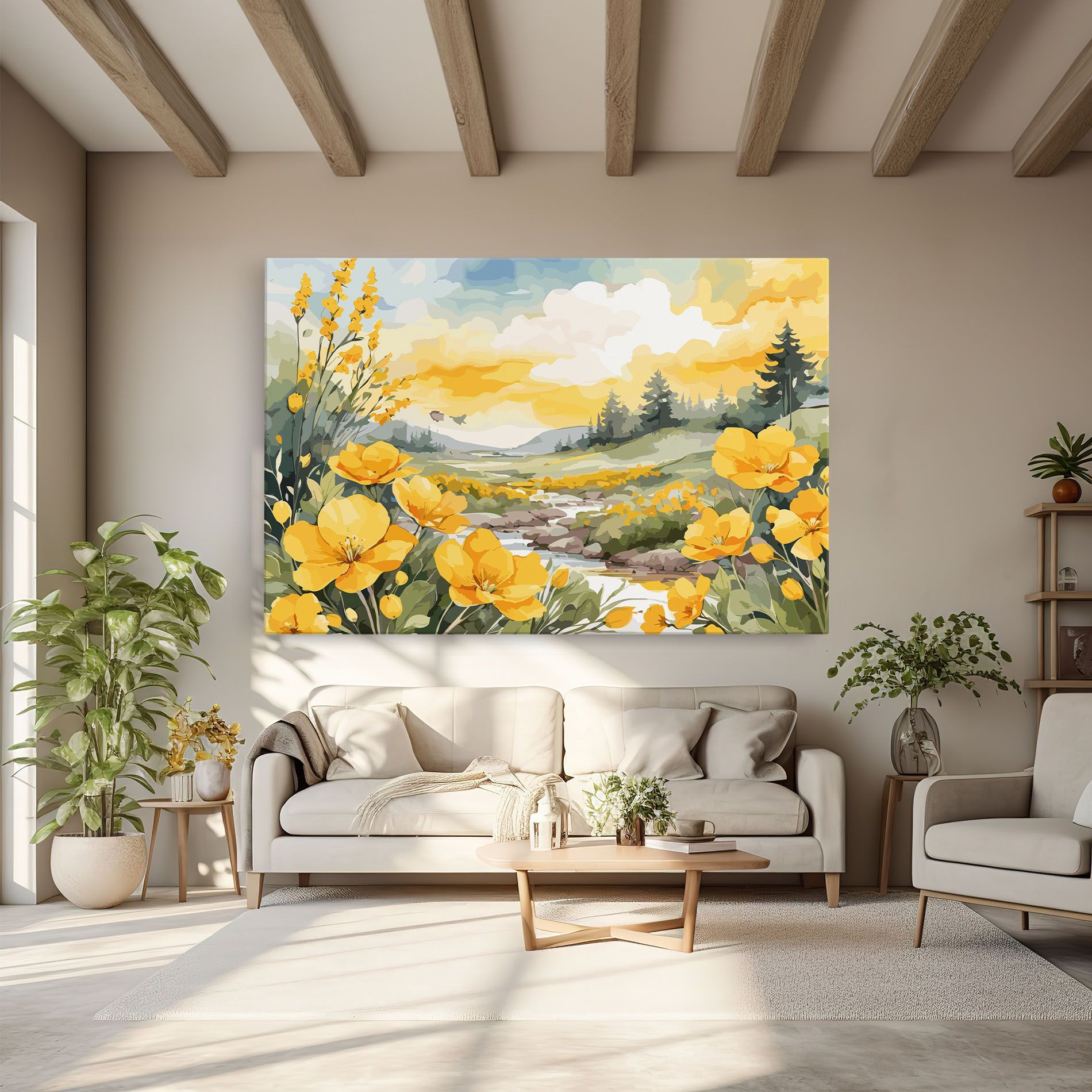 Yellow Spring Flower mockup 6