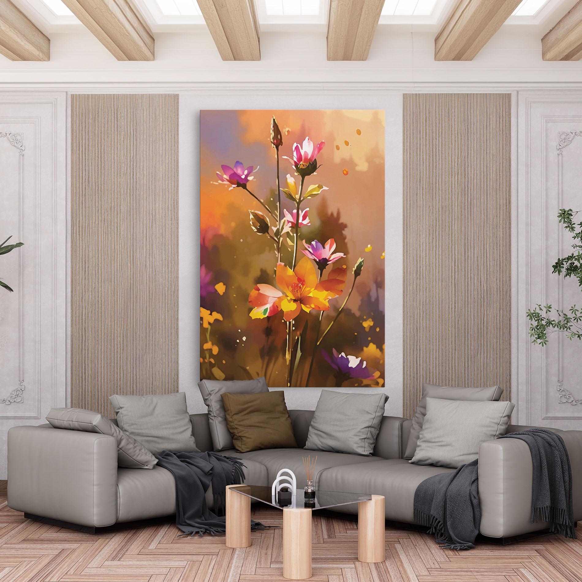 Картина на платно Orange Pink Spring mockup 6