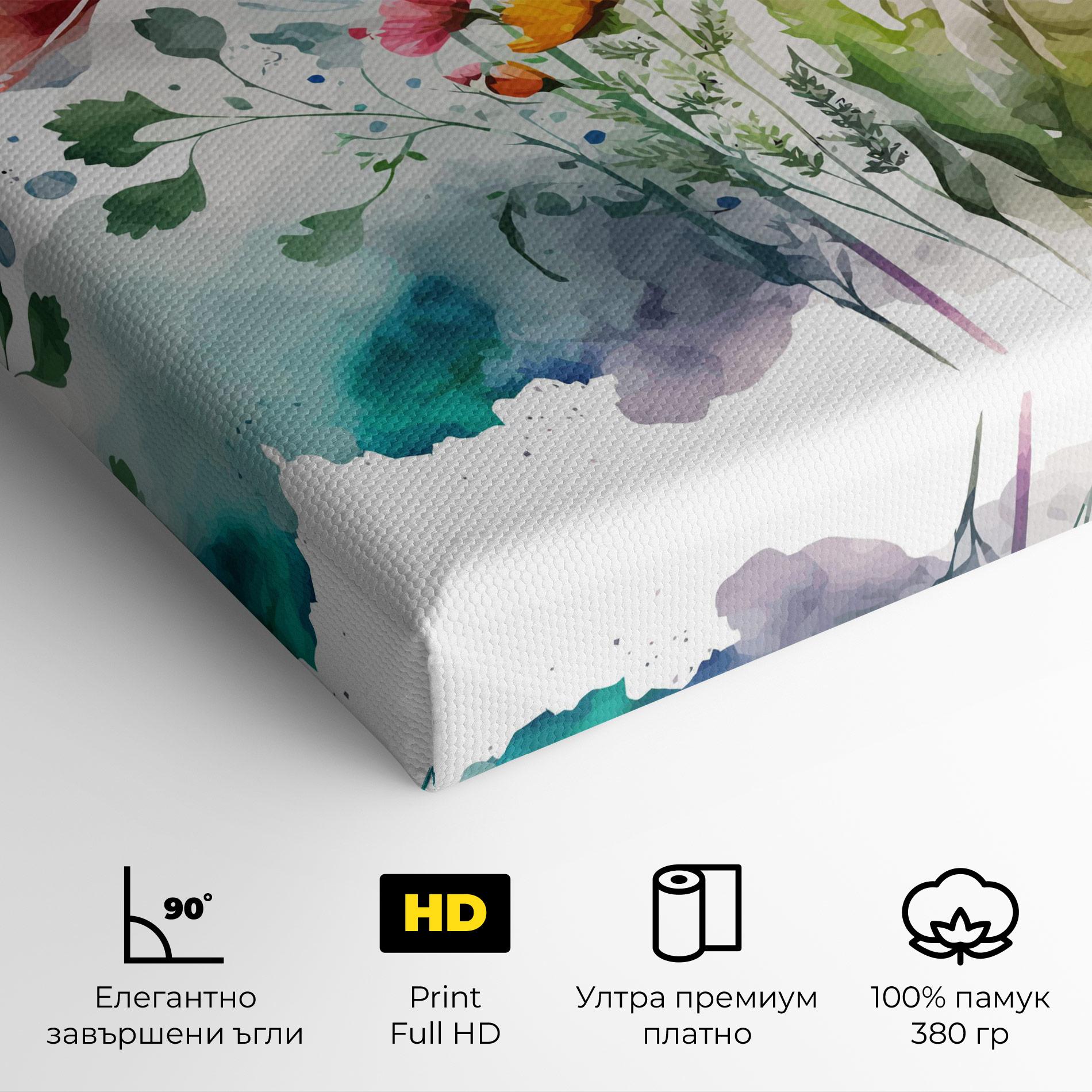 Картина на платно Beautiful Spring Flowers mockup 4