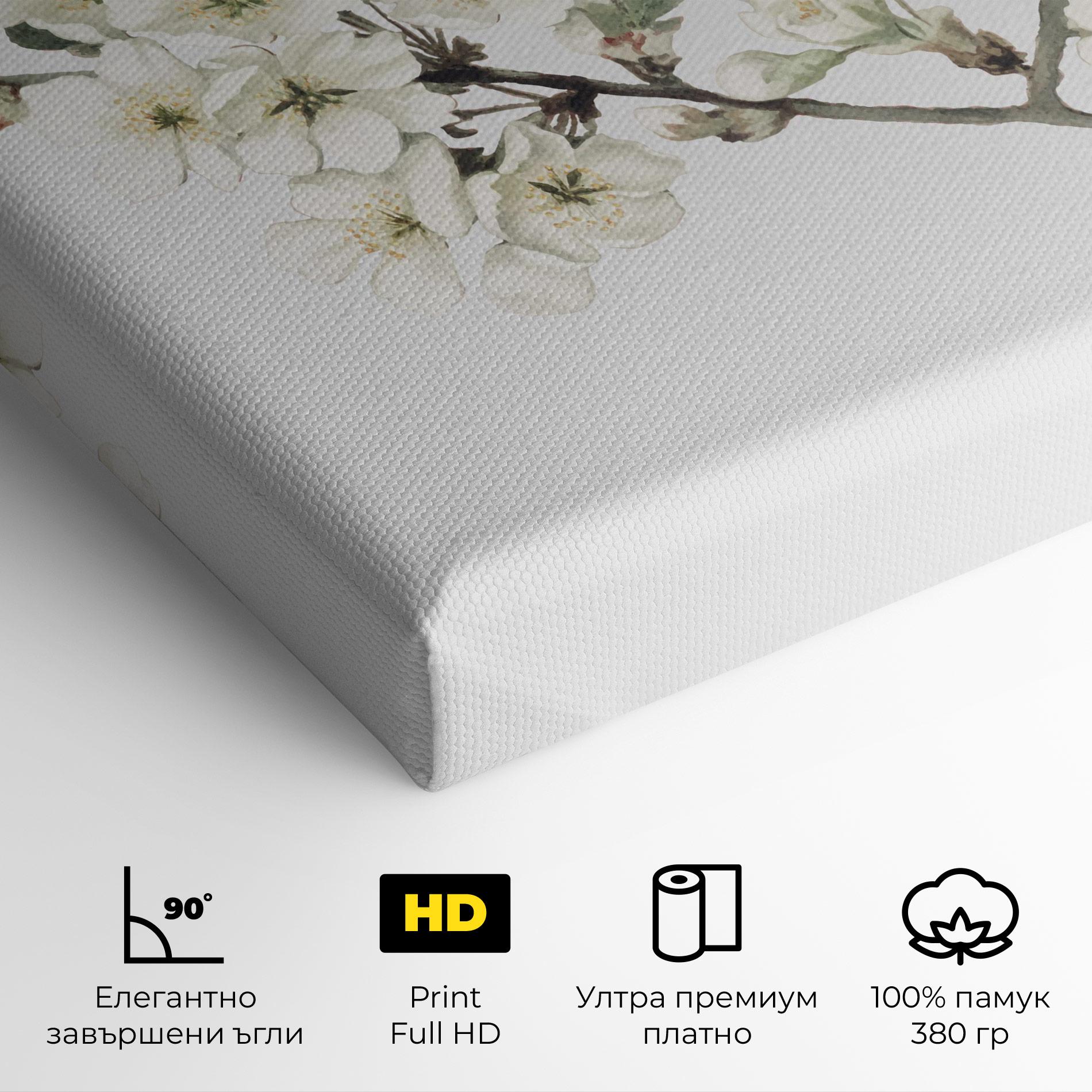 Картина на платно Bee Spring Flower mockup 4
